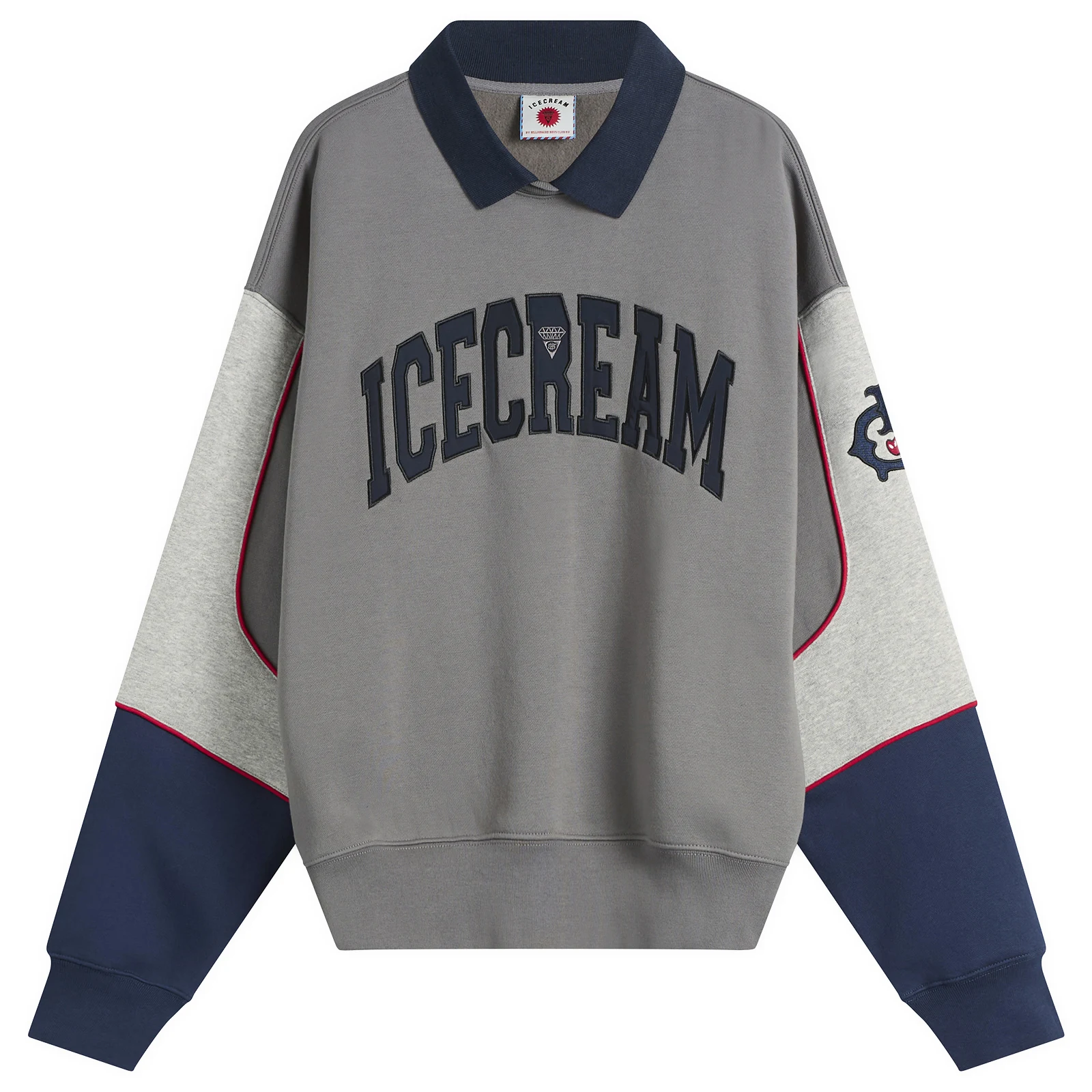 ICECREAM Collared Warm-Up Sweatshirt