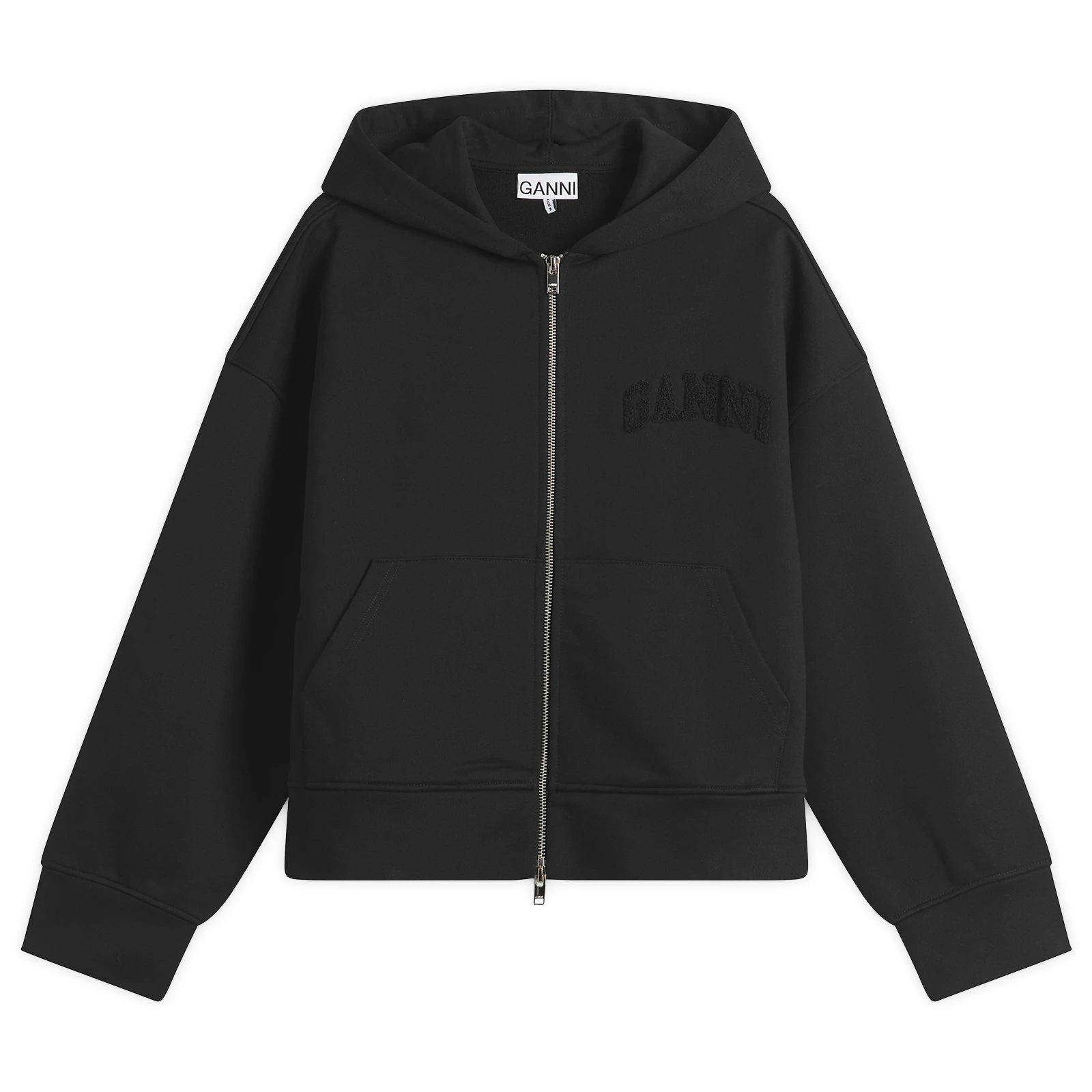 GANNI Heavy Terry Jersey Zip Hoodie