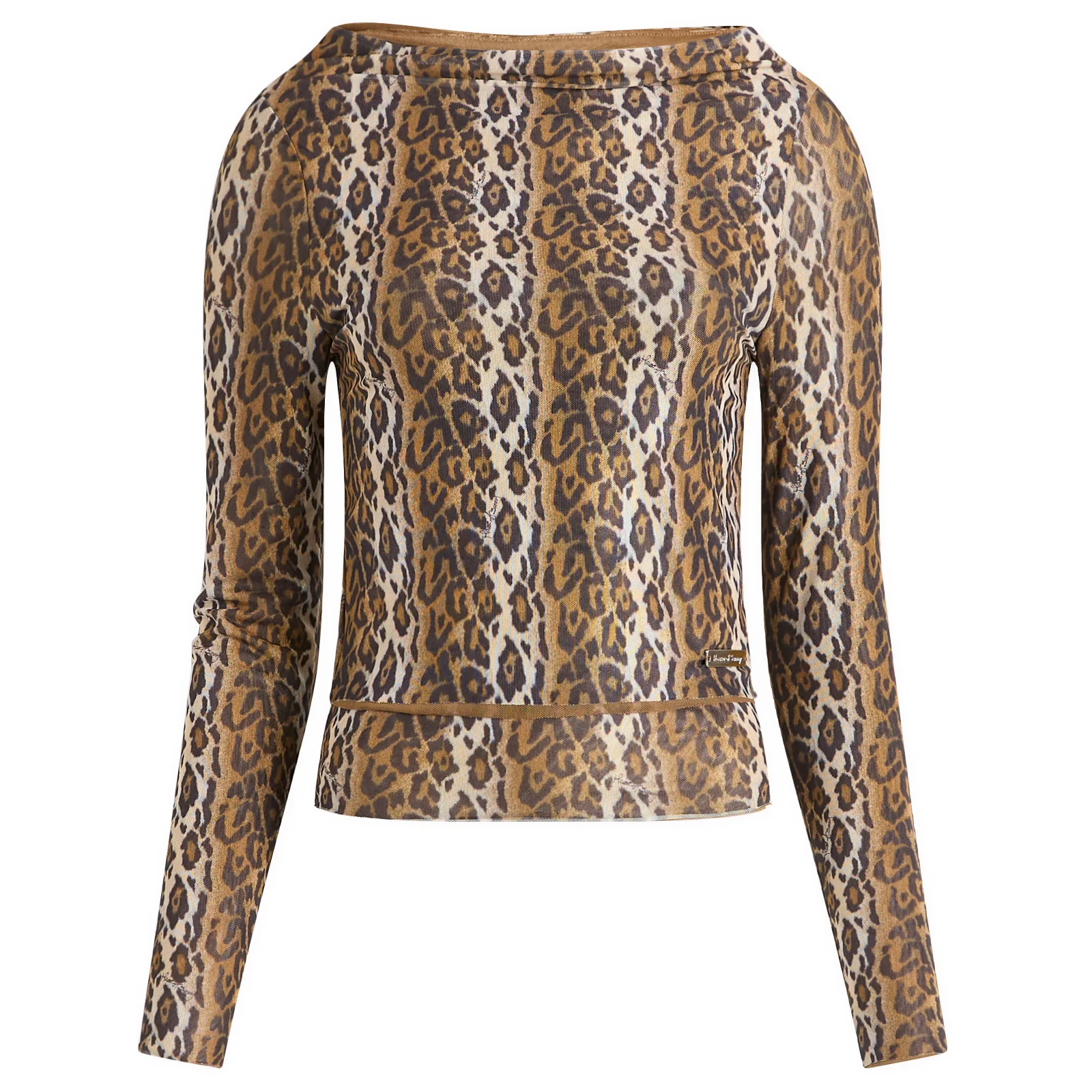House of Sunny Leopard Multi Layered Long Sleeve Top