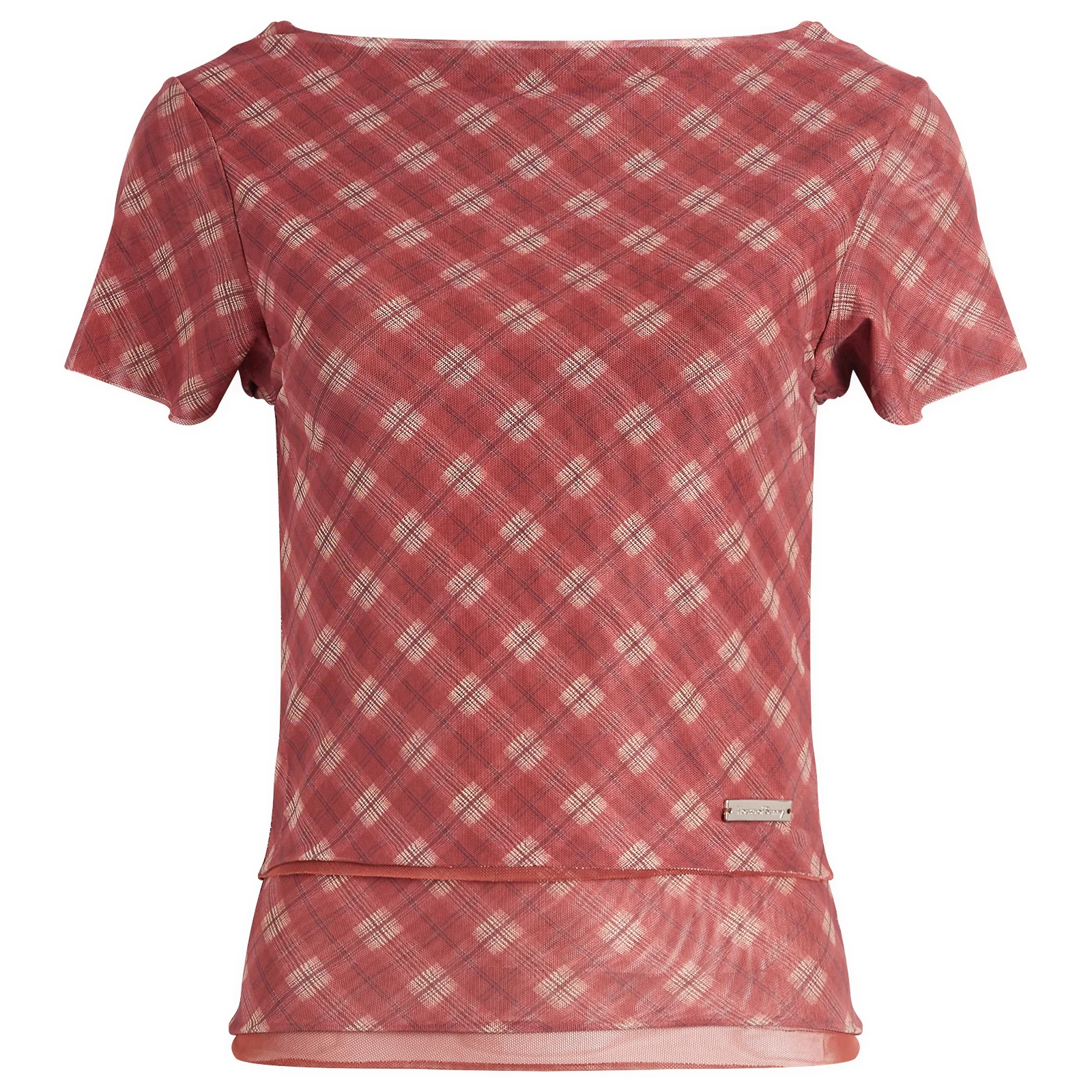 House of Sunny Retro Check Mesh Top