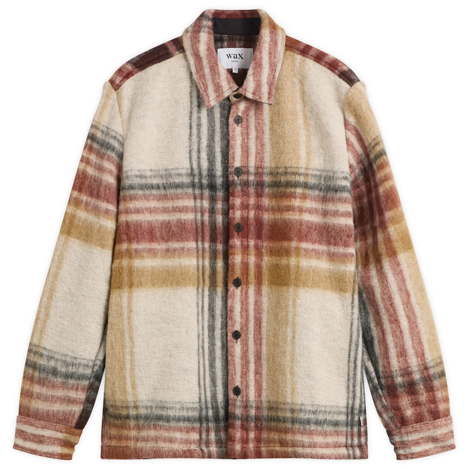 Wax London Nolan Wool Blend Check Overshirt