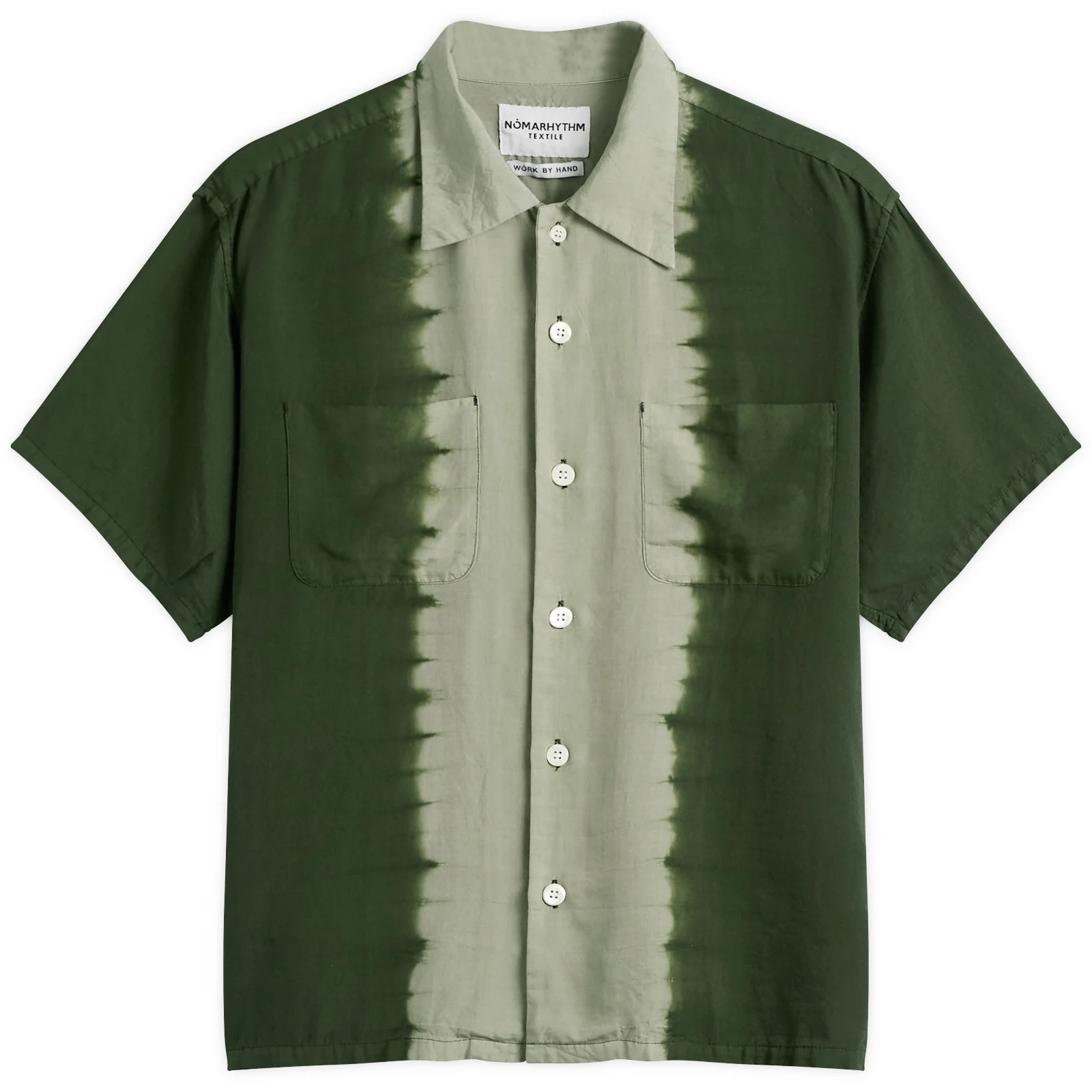 NOMARHYTHM TEXTILE Hand Dye Open Collar Shirt