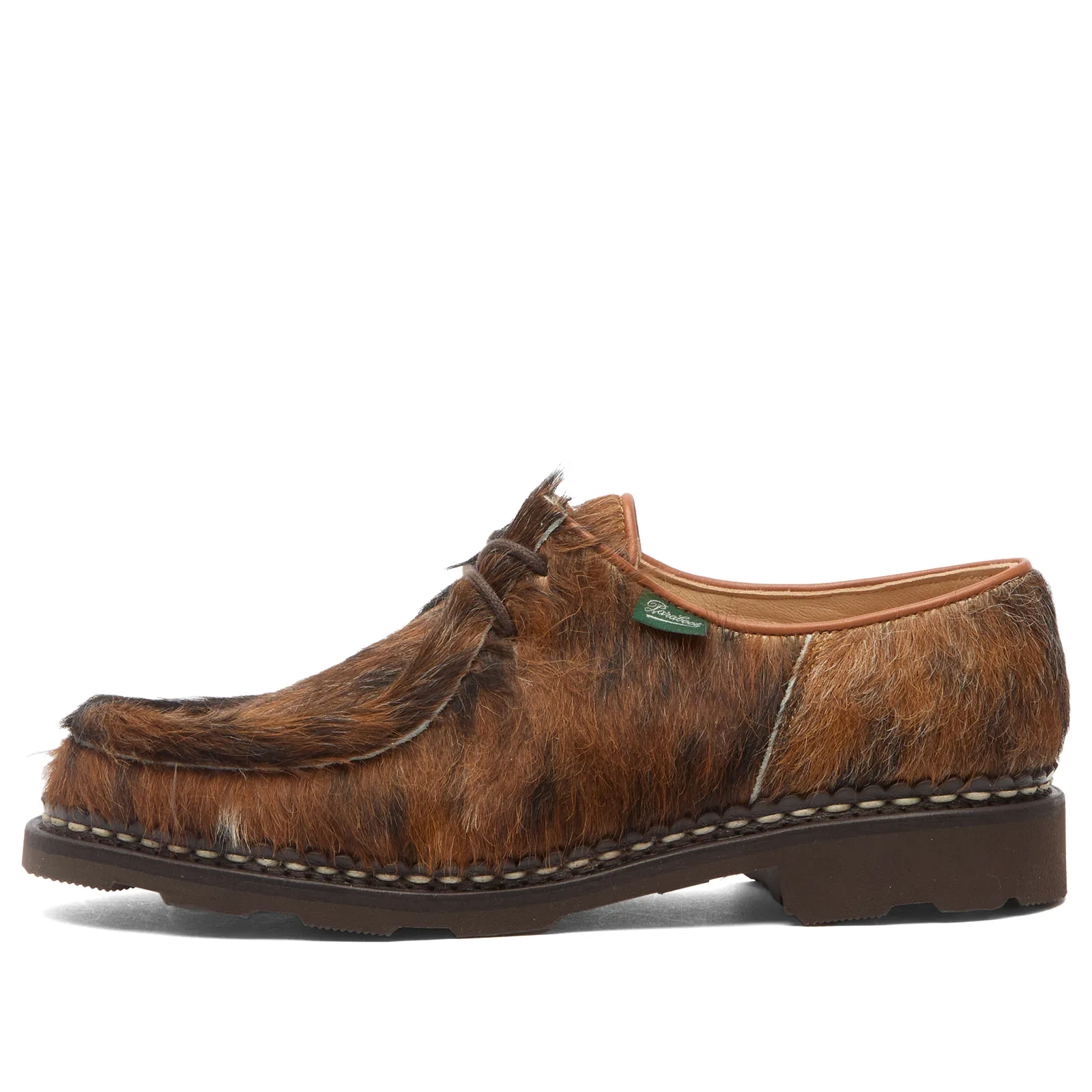 Paraboot Michael Cow Hair Leather Lace Up Derby Shoe