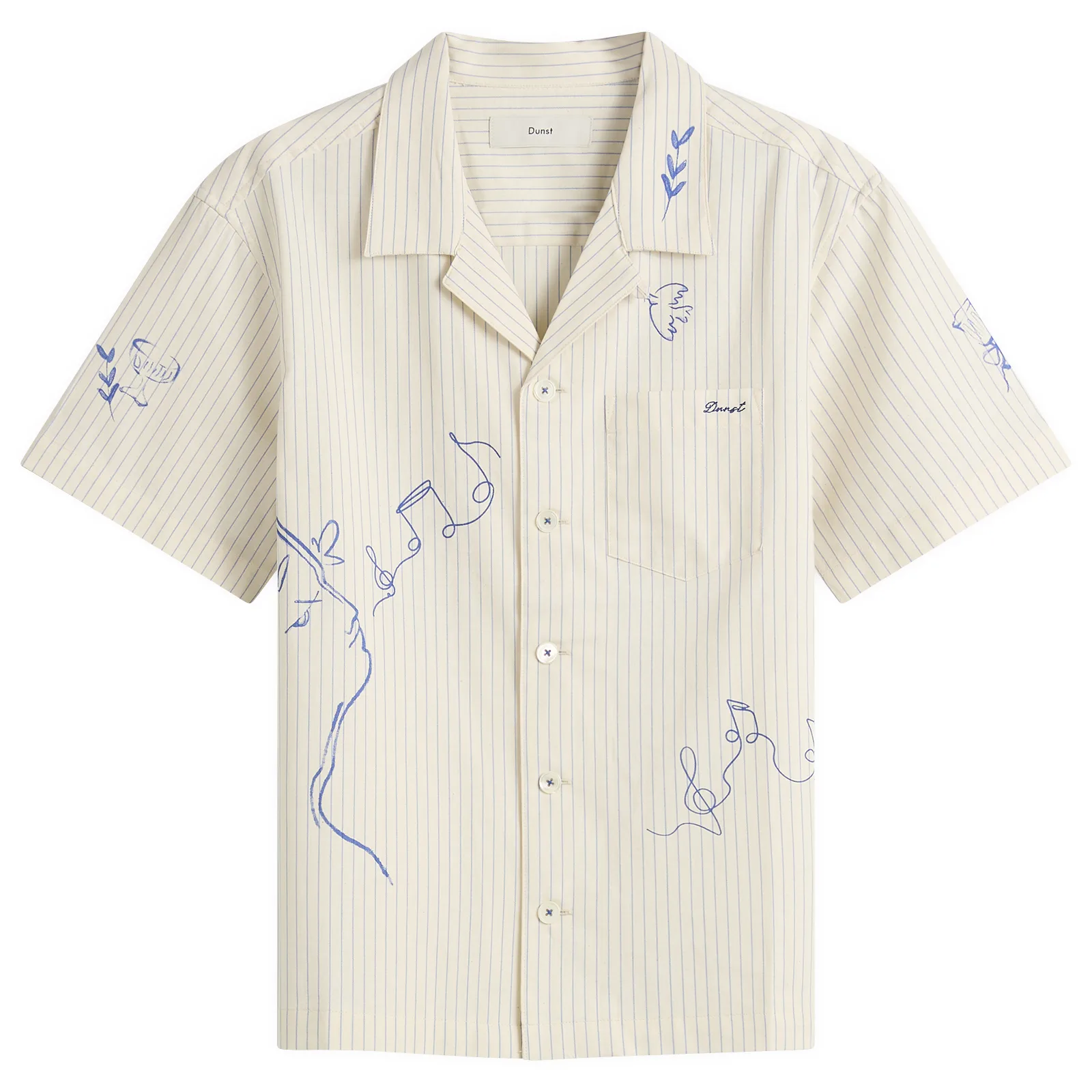 Dunst Hand-Drawing Open Collared Shirt
