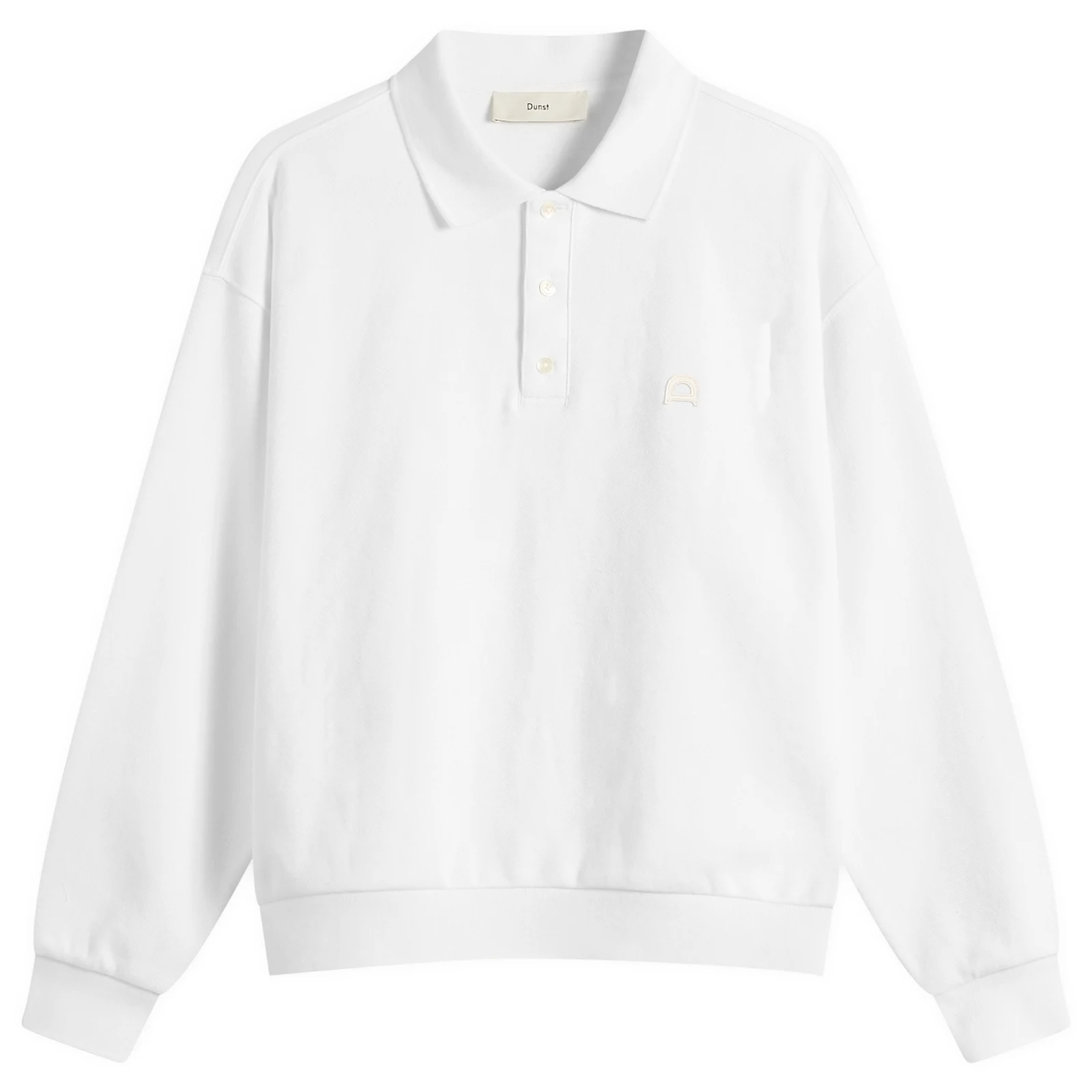 Dunst Leather Logo Collared T-Shirt