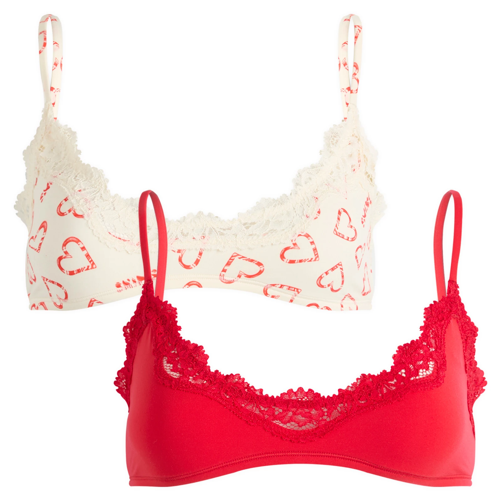 SKIMS Fits Everybody Lace Scoop Bralette 2 Pack