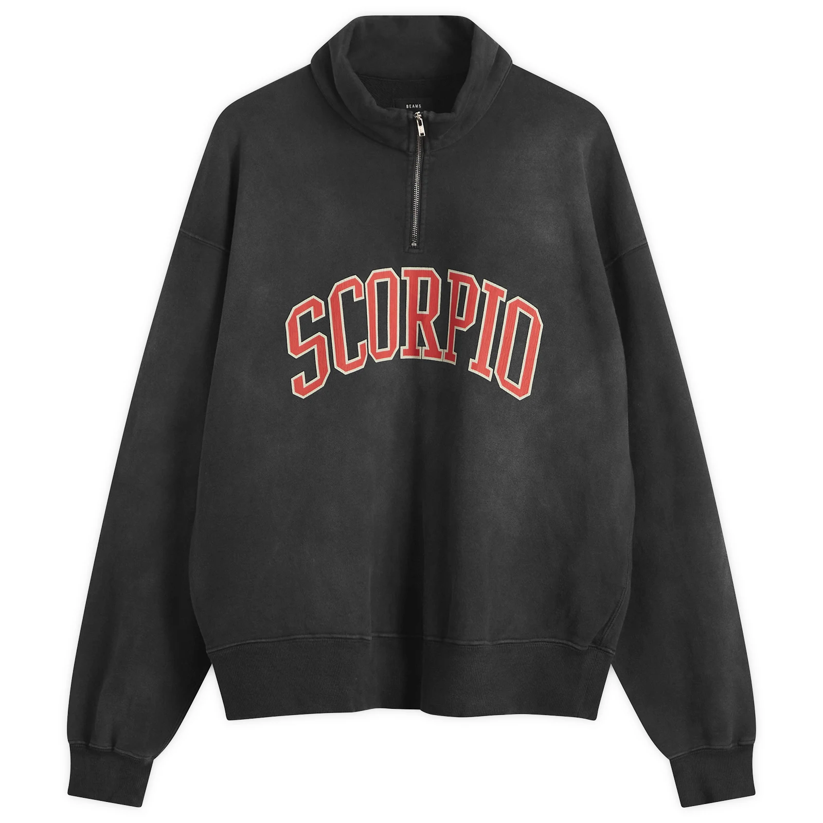 BEAMS Fade Souvenir Half Zip Sweatshirt