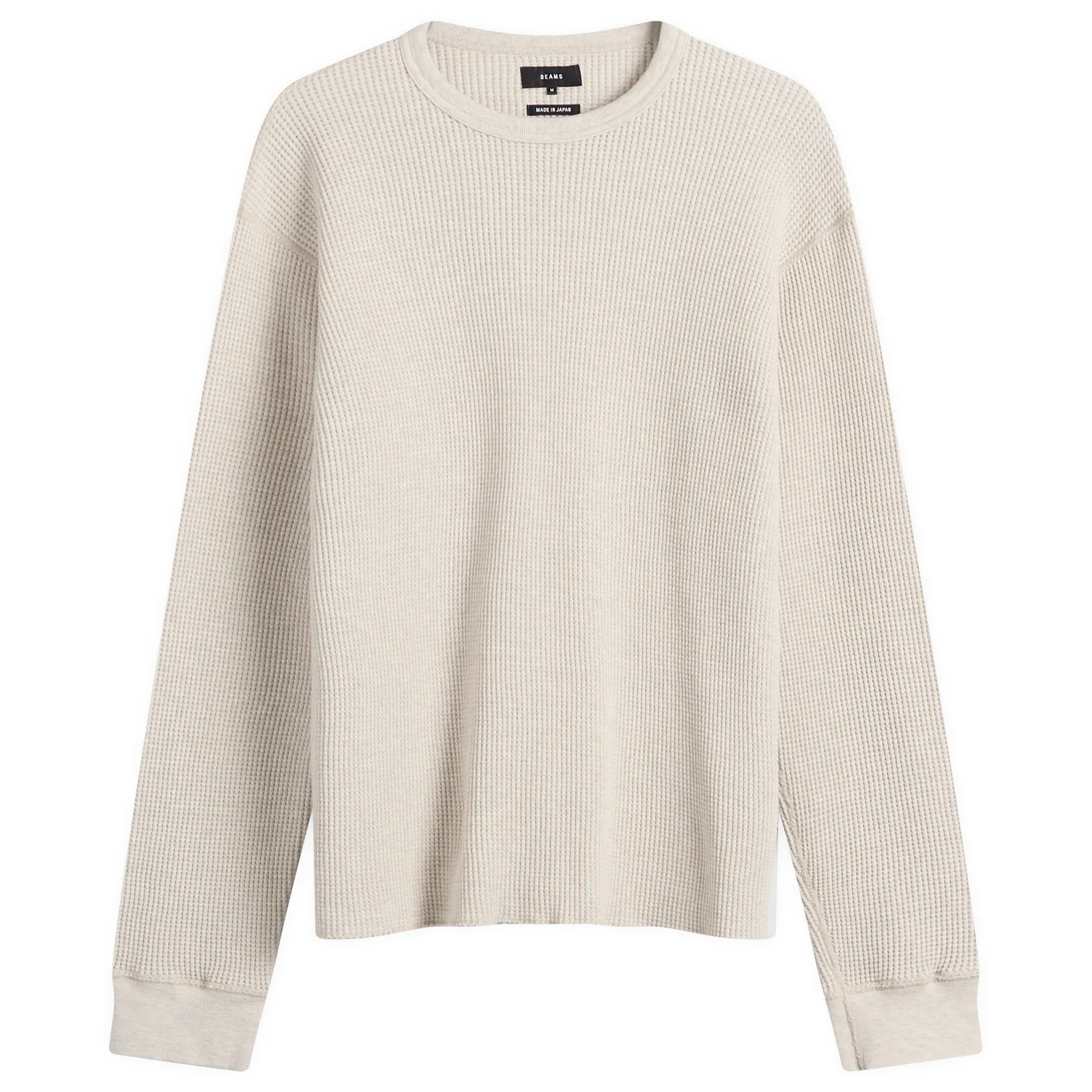 BEAMS Waffle Crew Neck Sweatshirt