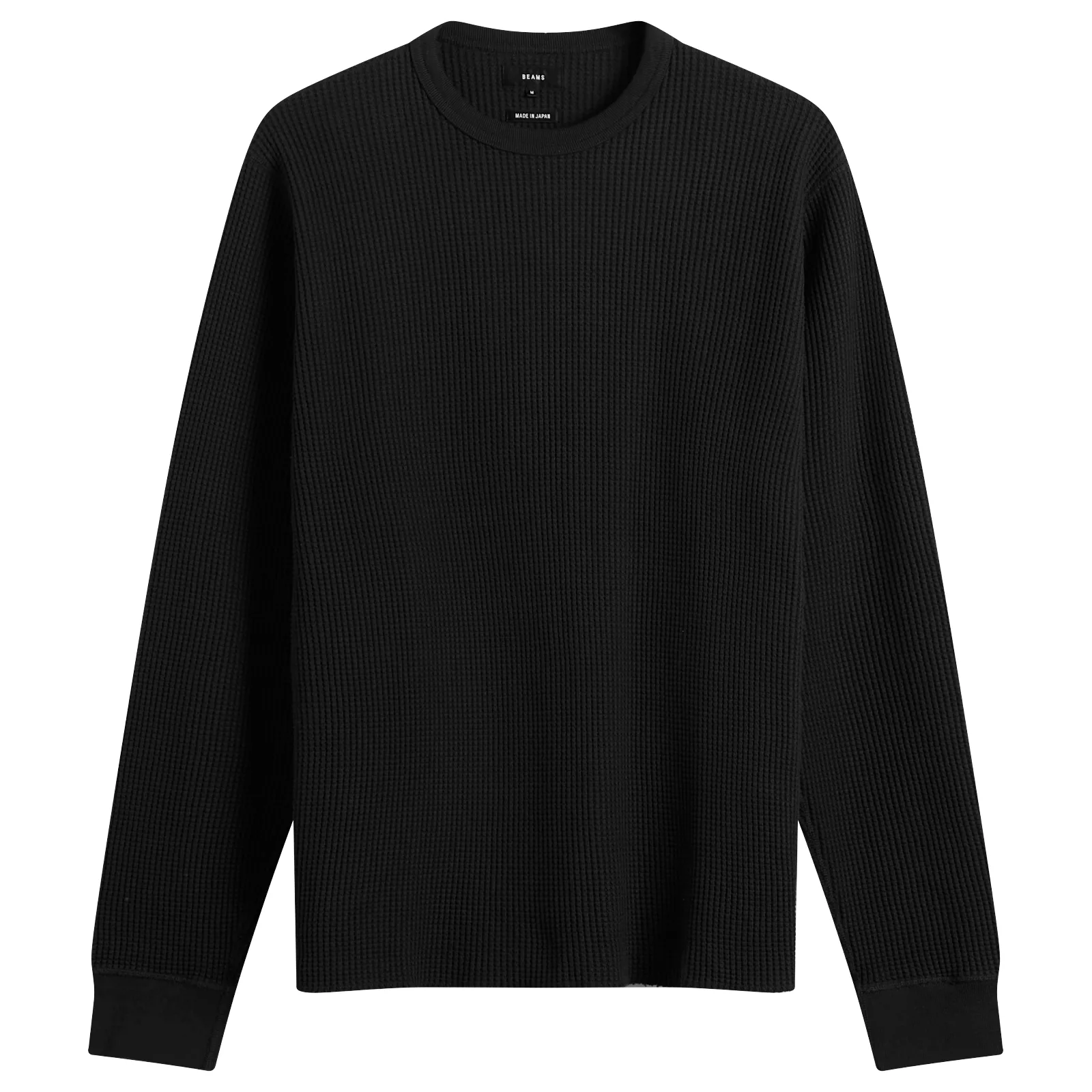 BEAMS Waffle Crew Neck Sweatshirt