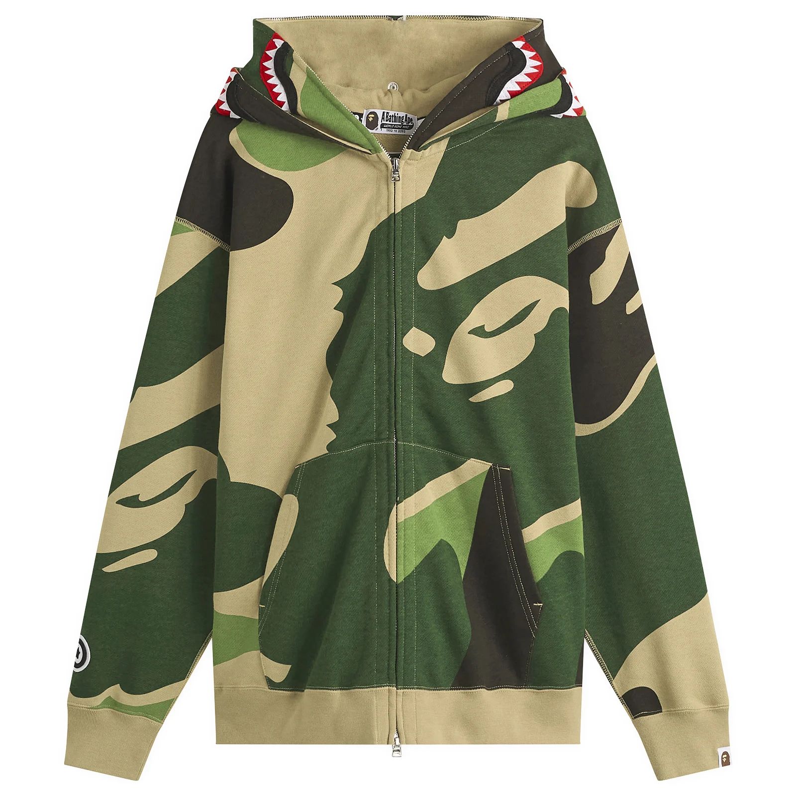 A Bathing Ape Mega ABC Double Shark Zip Hoodie