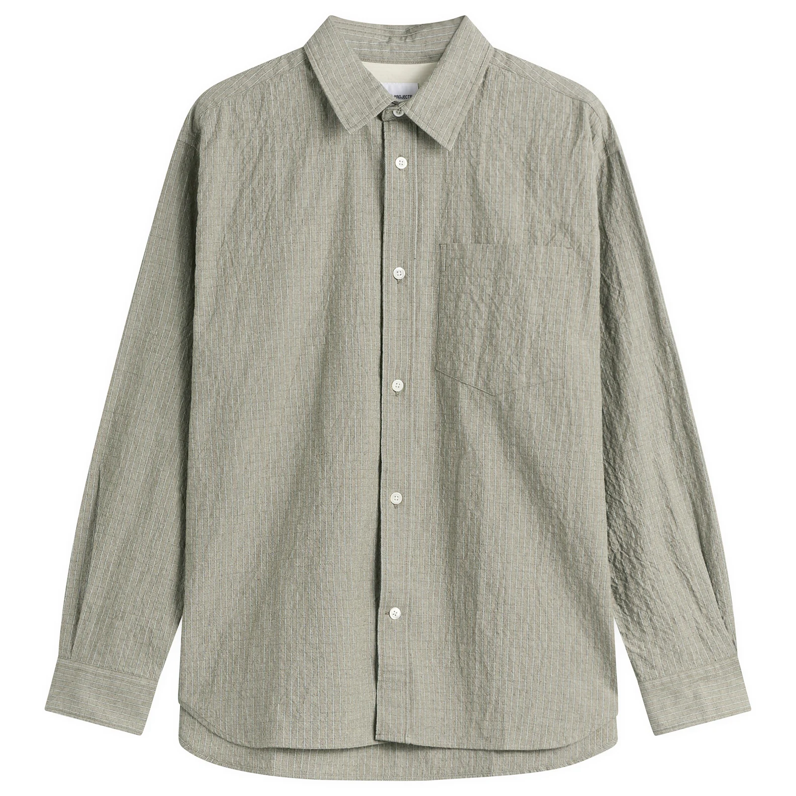 Norse Projects Falster Oversized Textured Stripe Shirt