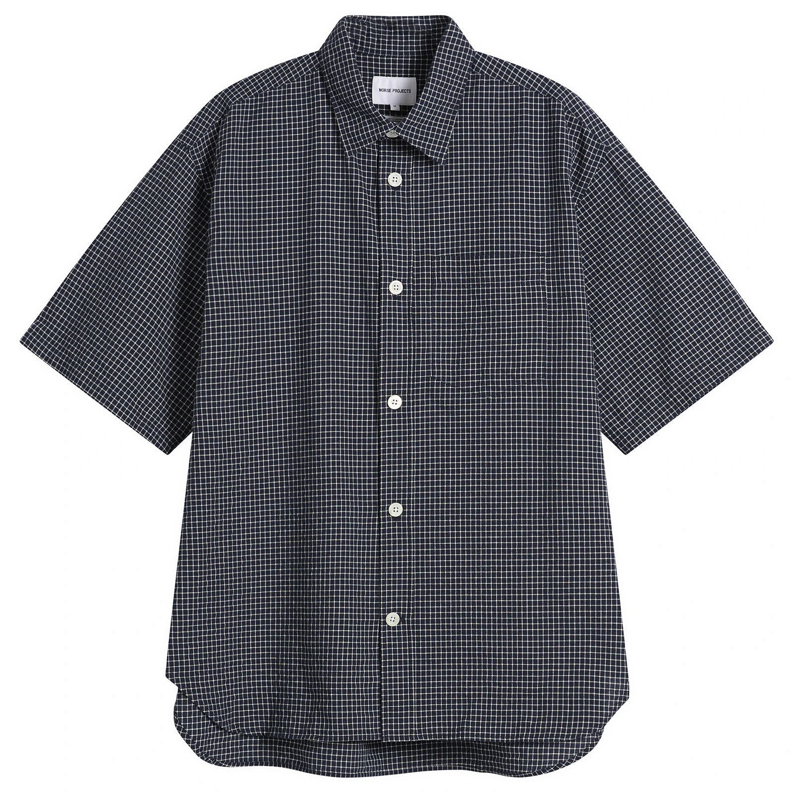 Norse Projects Espevik Oversized Check Short Sleeve Shirt
