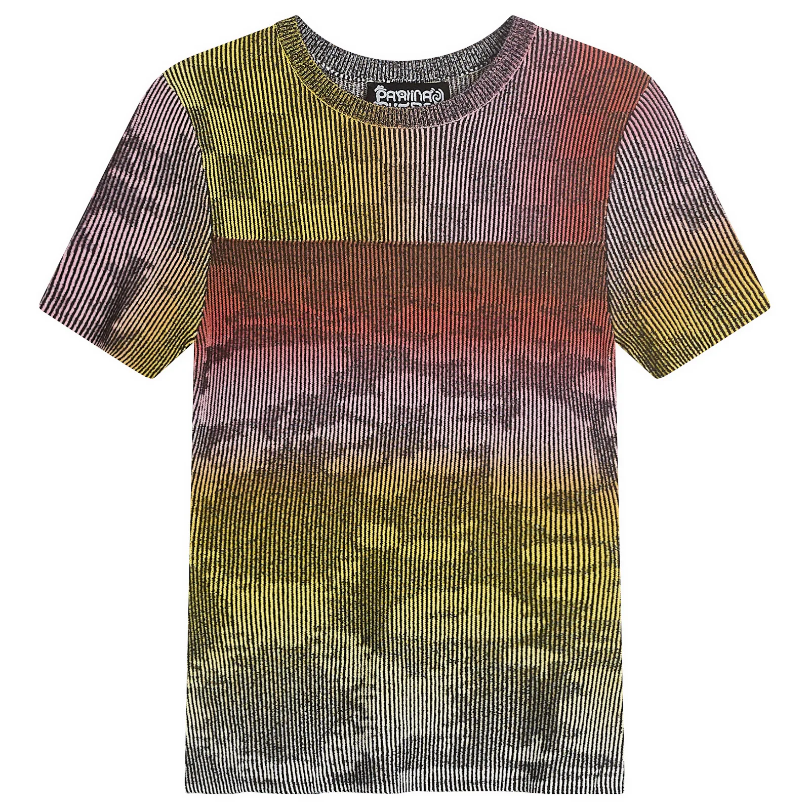 Paolina Russo Illusion Knit Cap Sleeve T-Shirt