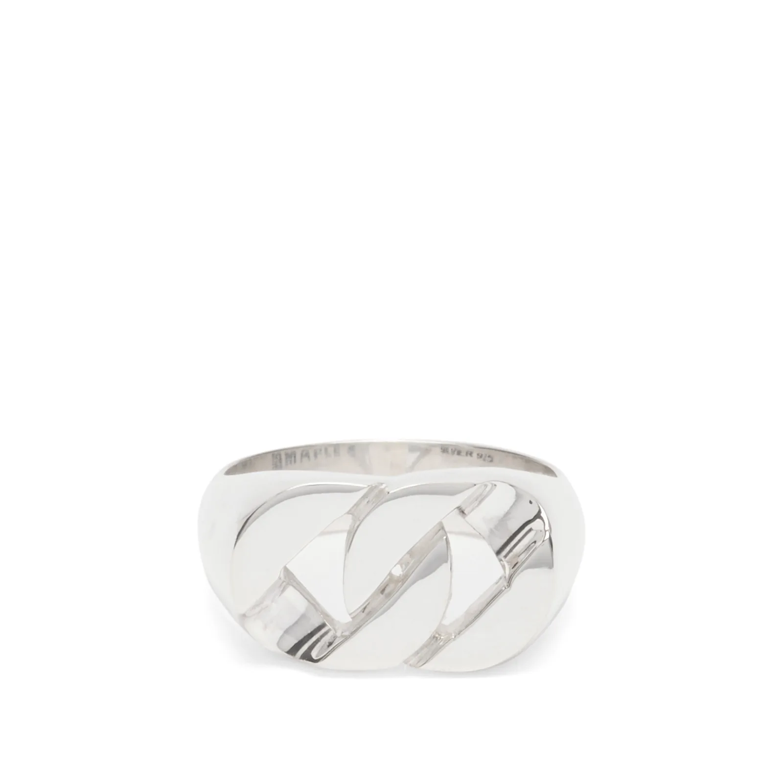 Maple Cuban Link Signet Ring