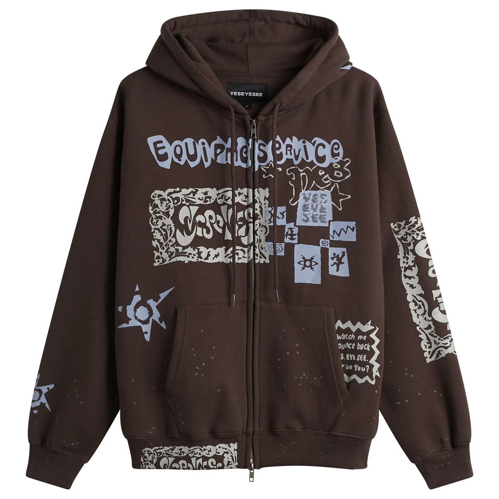 YESEYESEE Scanned Zip-up Hoodie