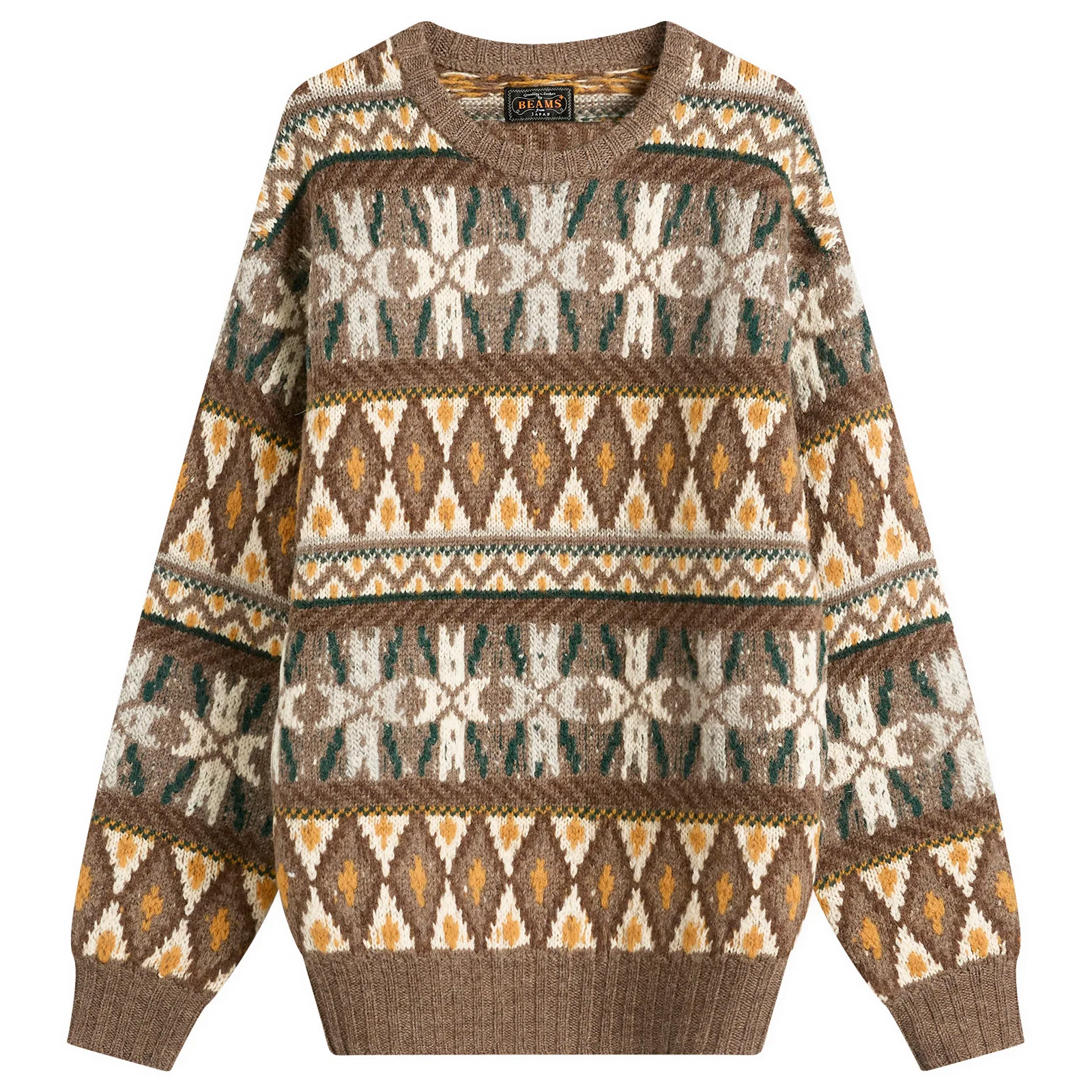 Beams Plus Fair Isle Crew Neck Jumper