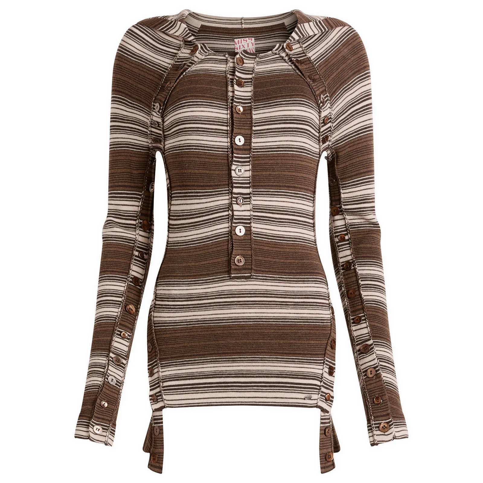 KNWLS x Miss Sixty Knitted Jumper in Stripe