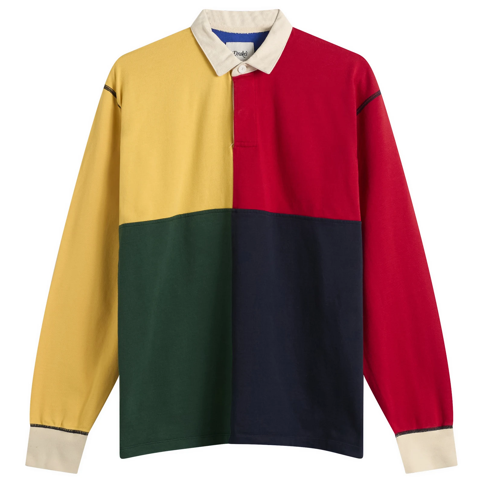 Drake's Colourblock Panel Rugby