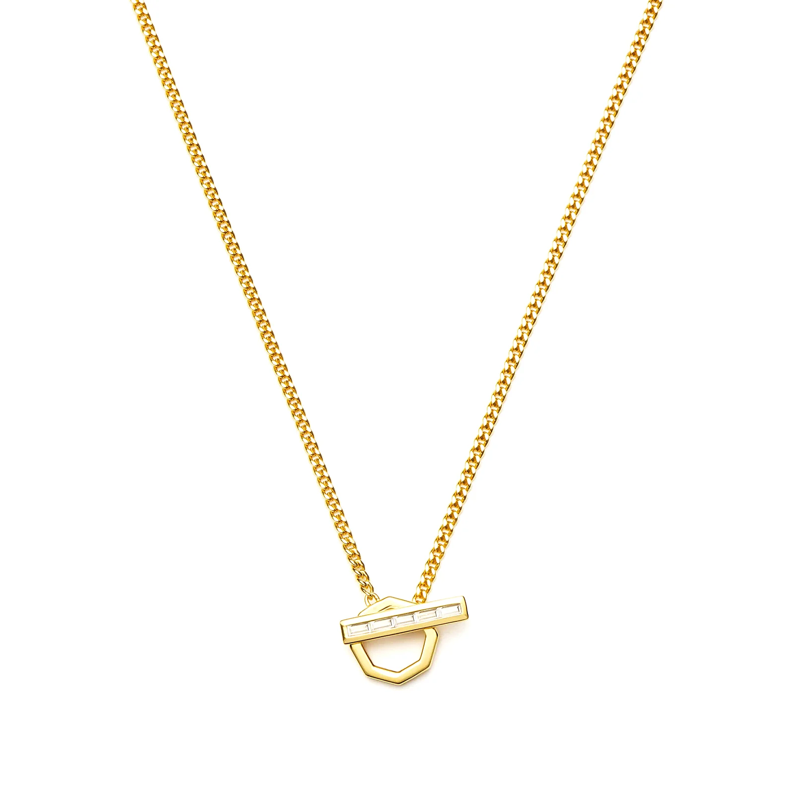 Missoma x Lucy Williams T-Bar Hex Pendant Necklace