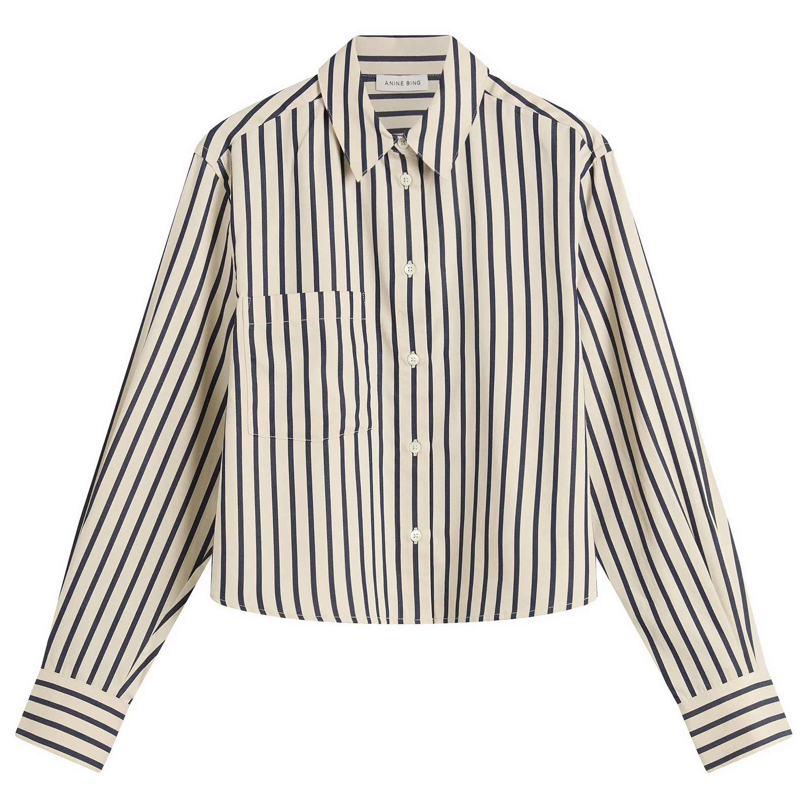 Anine Bing Essie Cropped Shirt