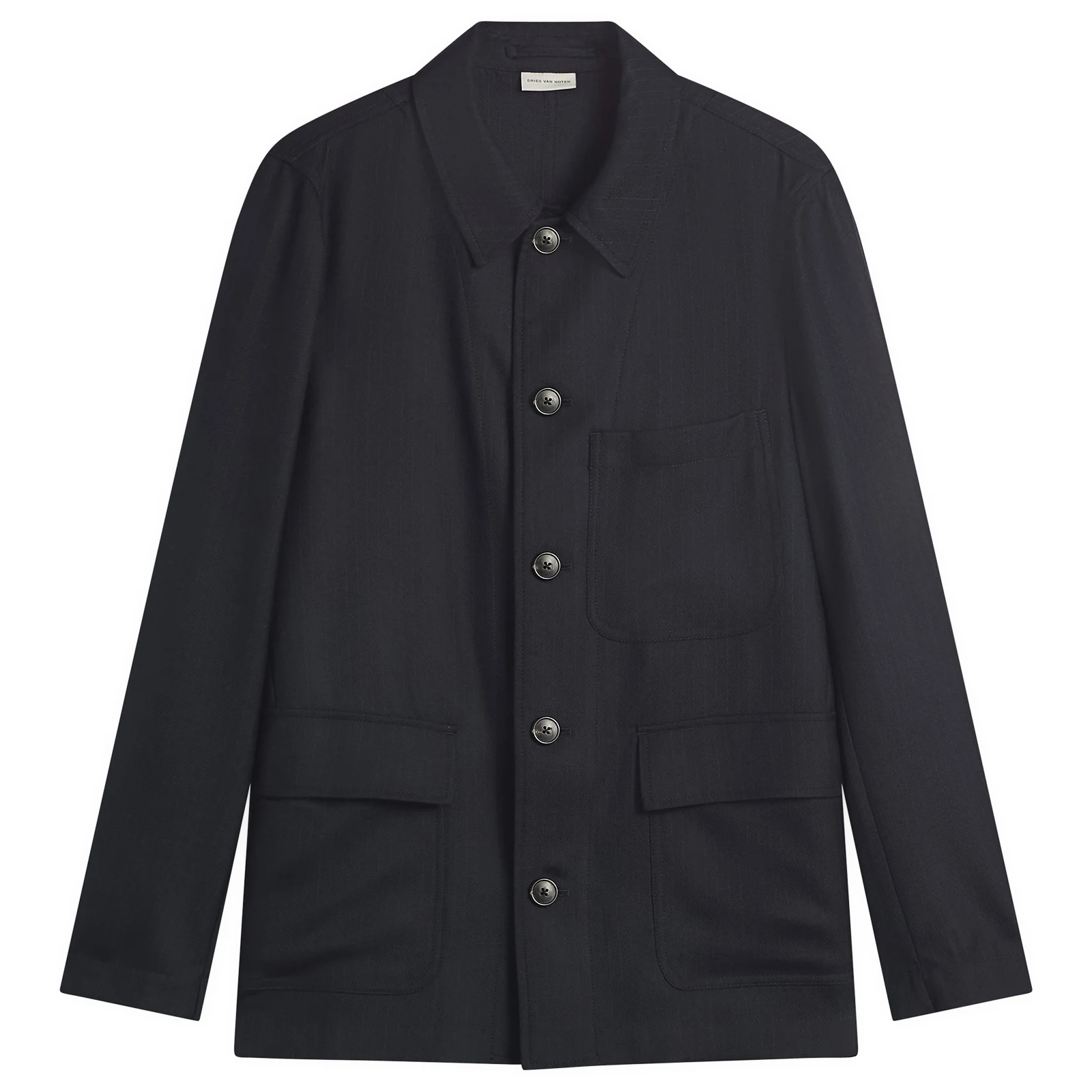 Dries Van Noten Pinstripe Worsted Wool Jacket