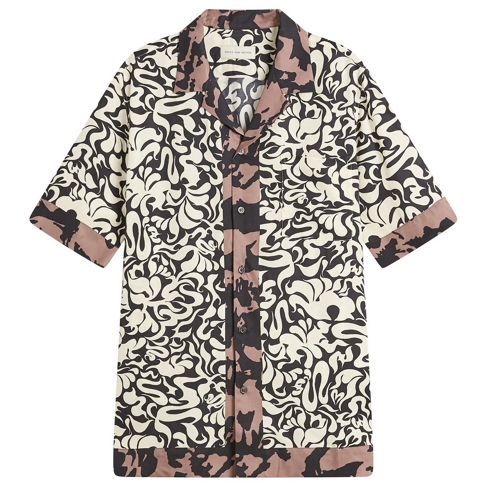 Dries Van Noten Squiggle Border Print Shirt