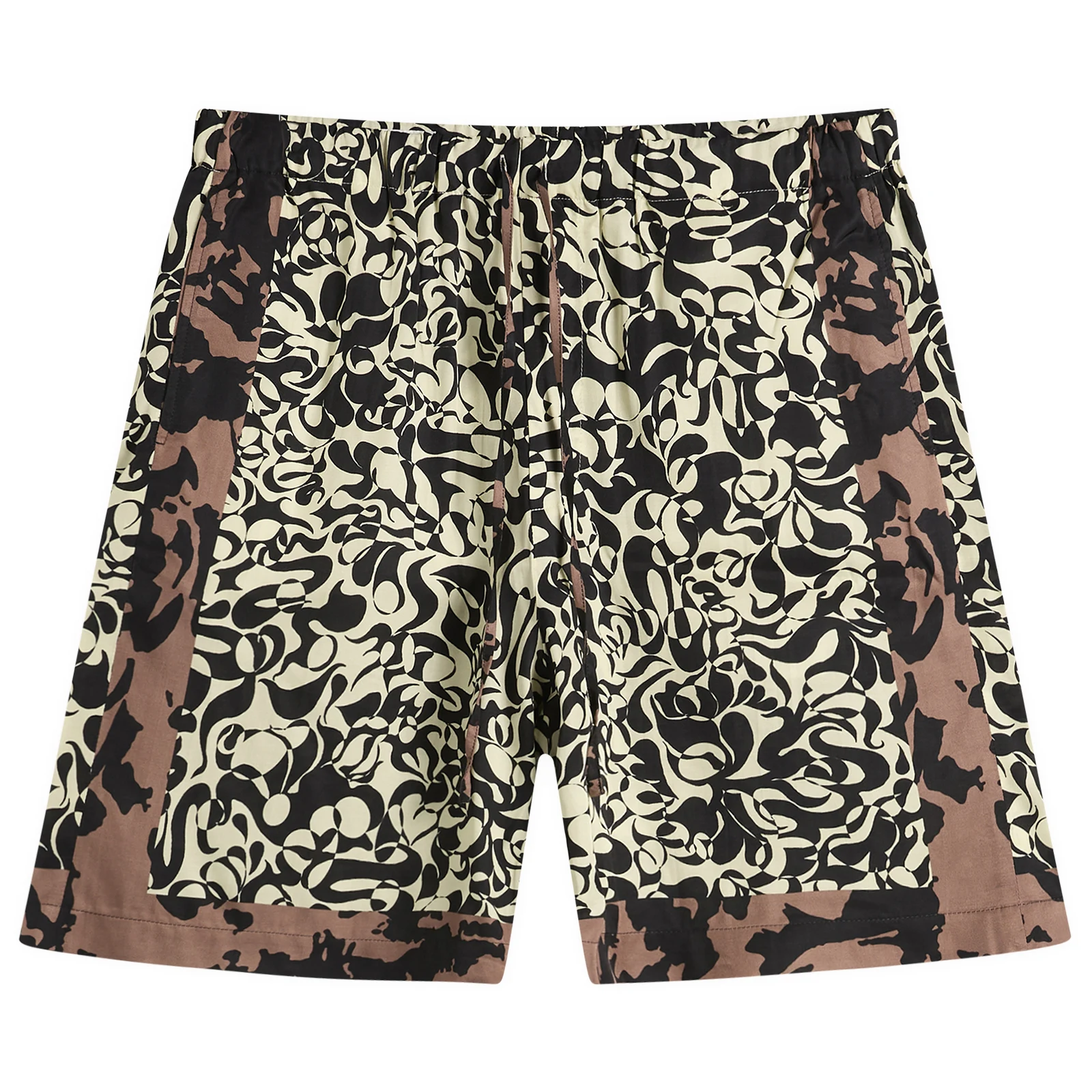 Dries Van Noten Squiggle Border Print Shorts