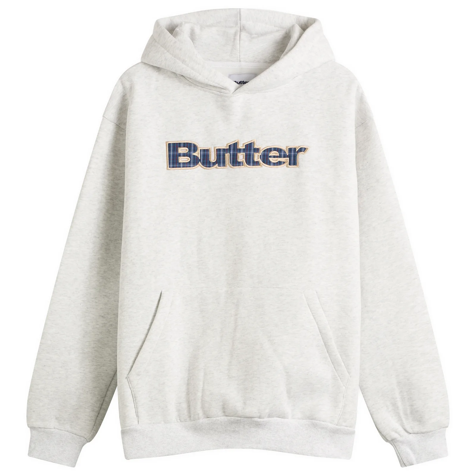 Butter Goods Plaid Logo Applique Hoodie