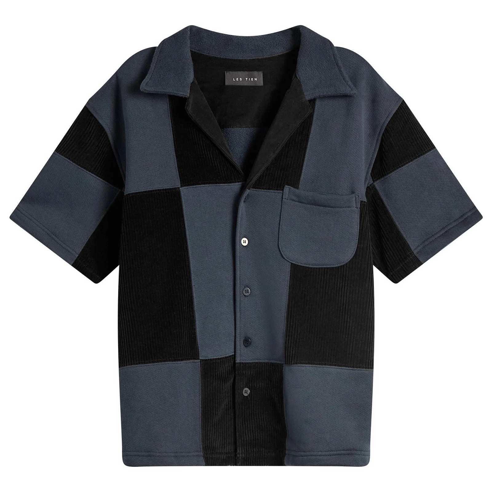 Les Tien Patchwork Short Sleeve Cuban Shirt