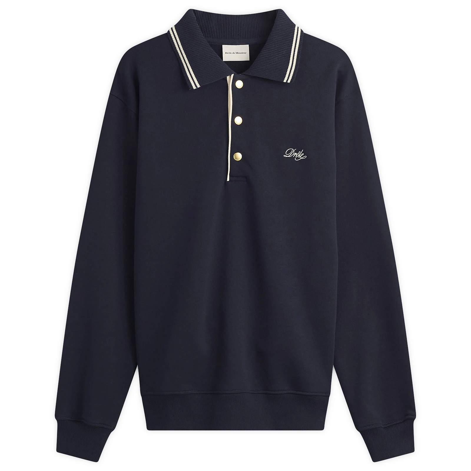 Drôle de Monsieur Logo Long Sleeve Polo