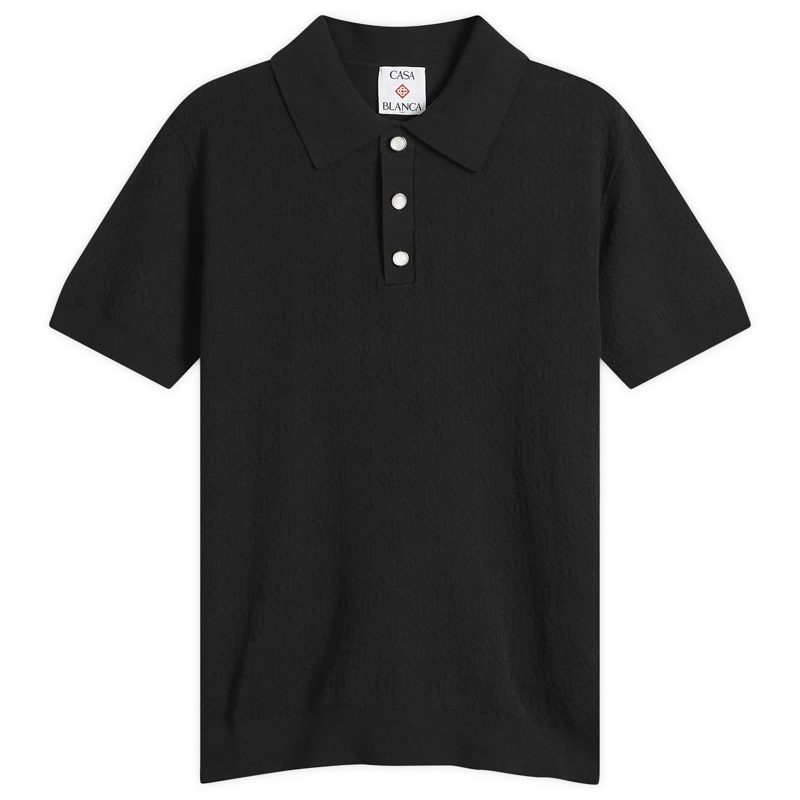 Casablanca Pointelle Monogram Polo