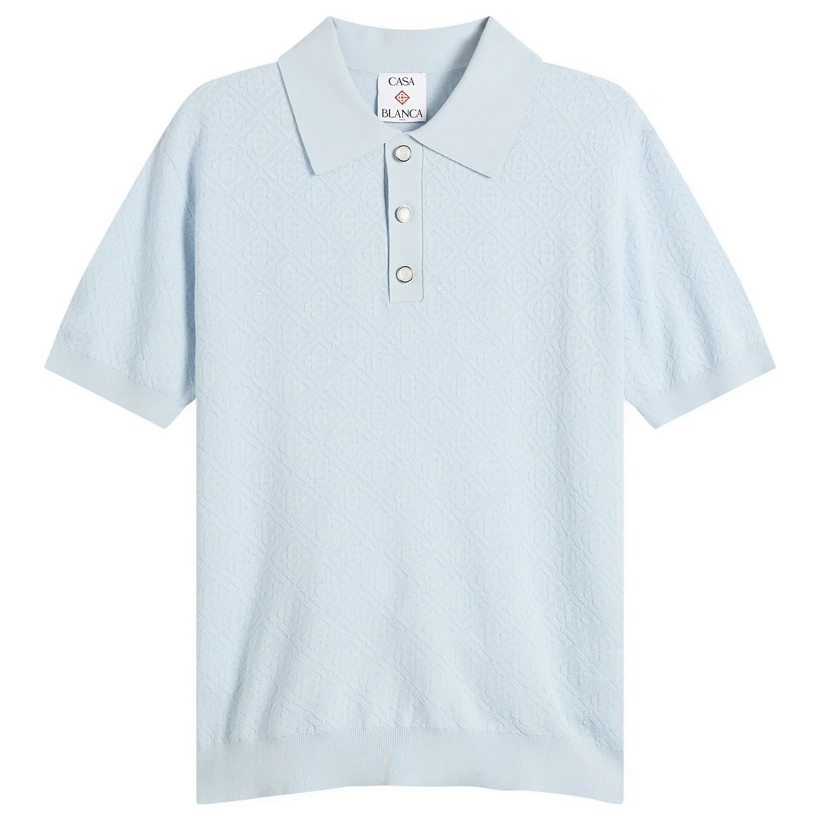 Casablanca Pointelle Monogram Polo