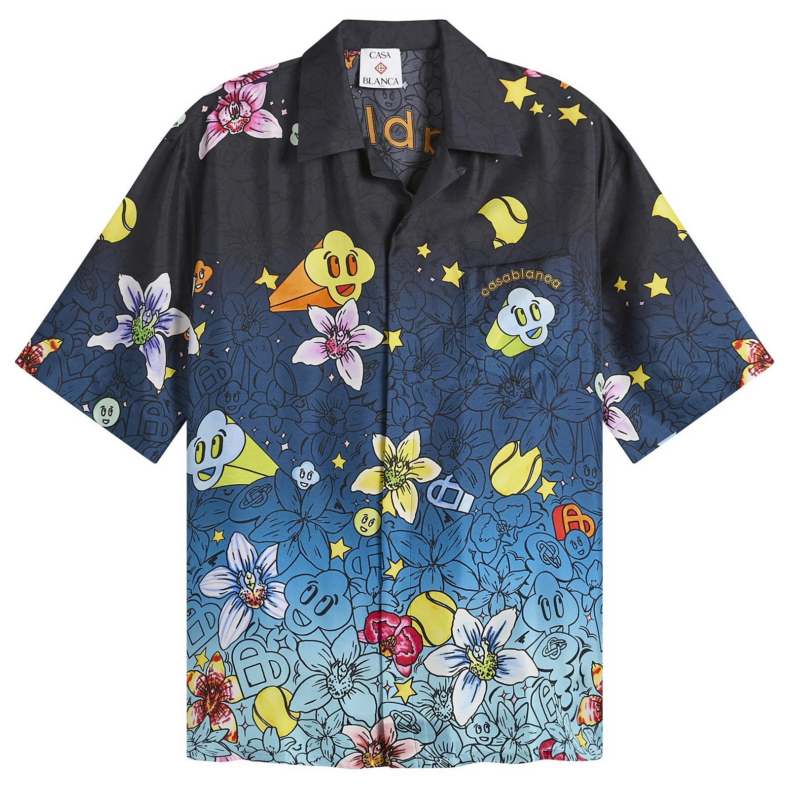 Casablanca Collage D’Icones Graphiques Cuban Collar Shirt