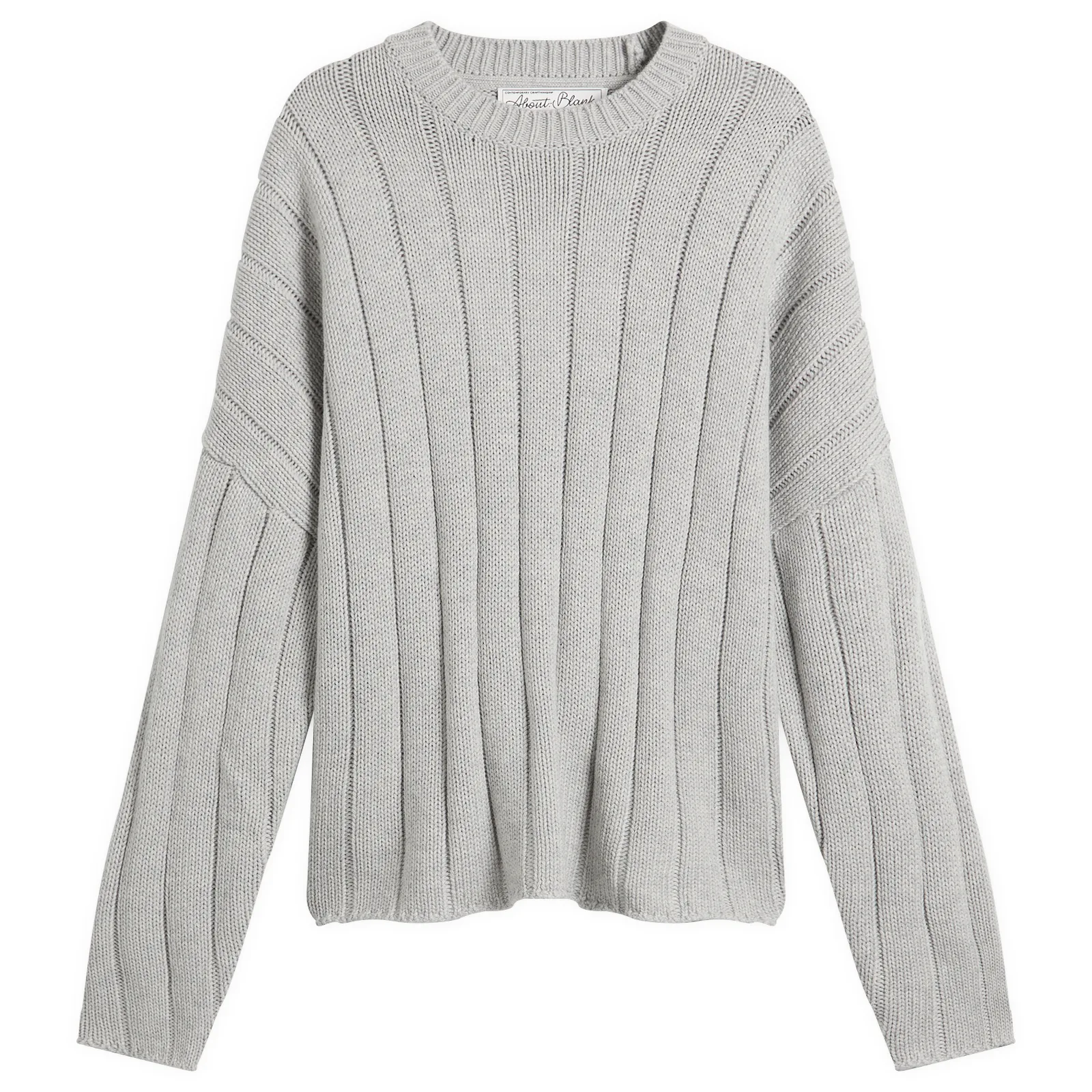 about:blank Large Rib Knit Crew