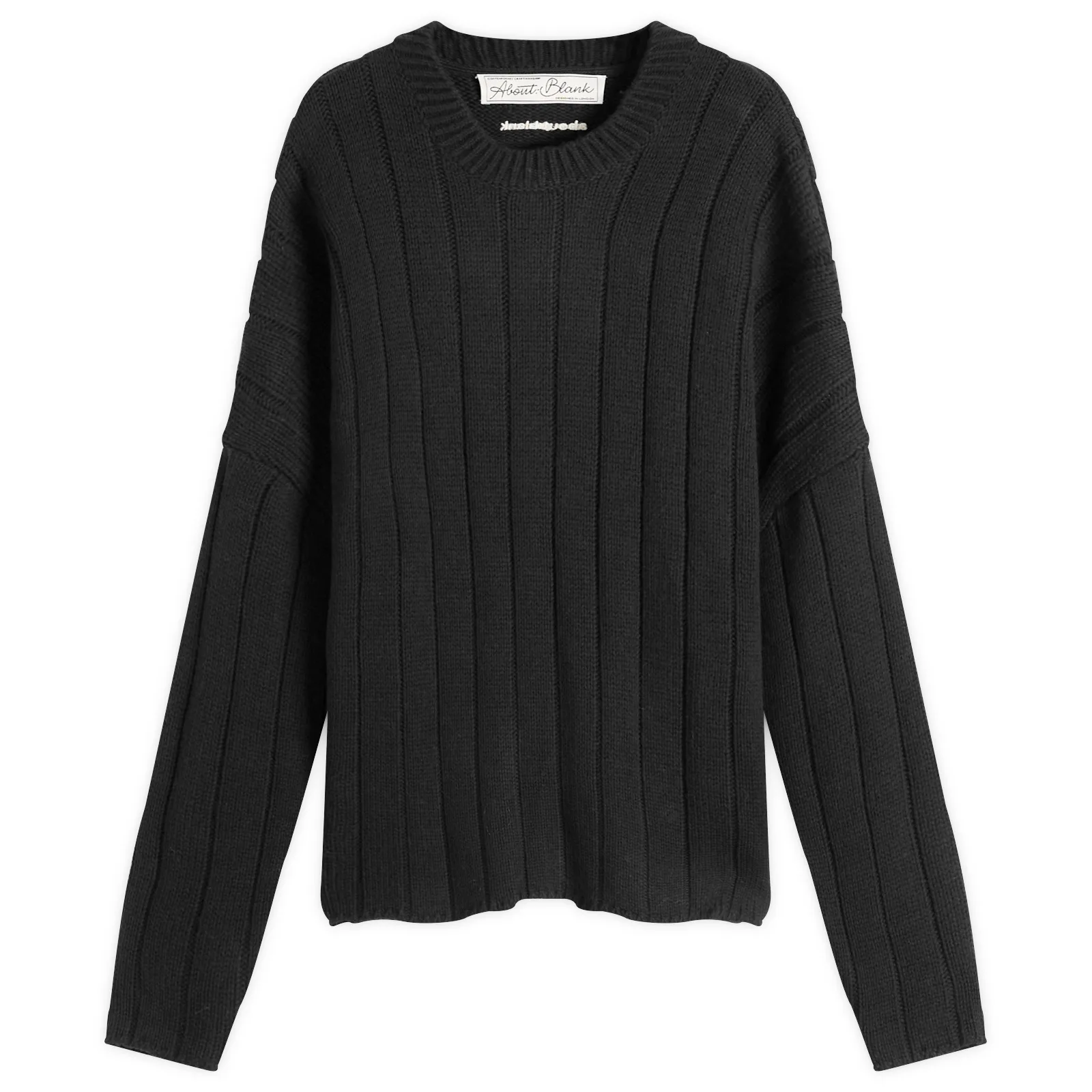 about:blank Large Rib Knit Crew
