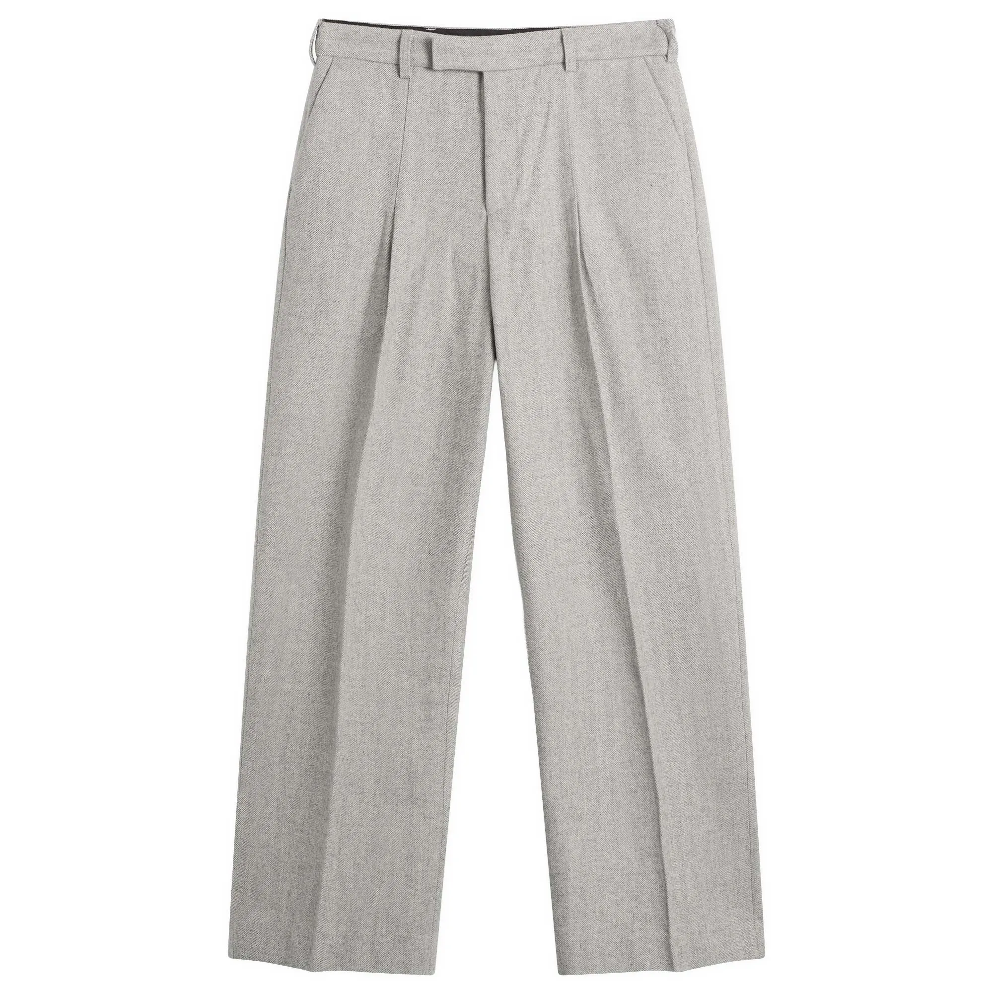 about:blank Herringbone Tailored Wide Leg Trouser