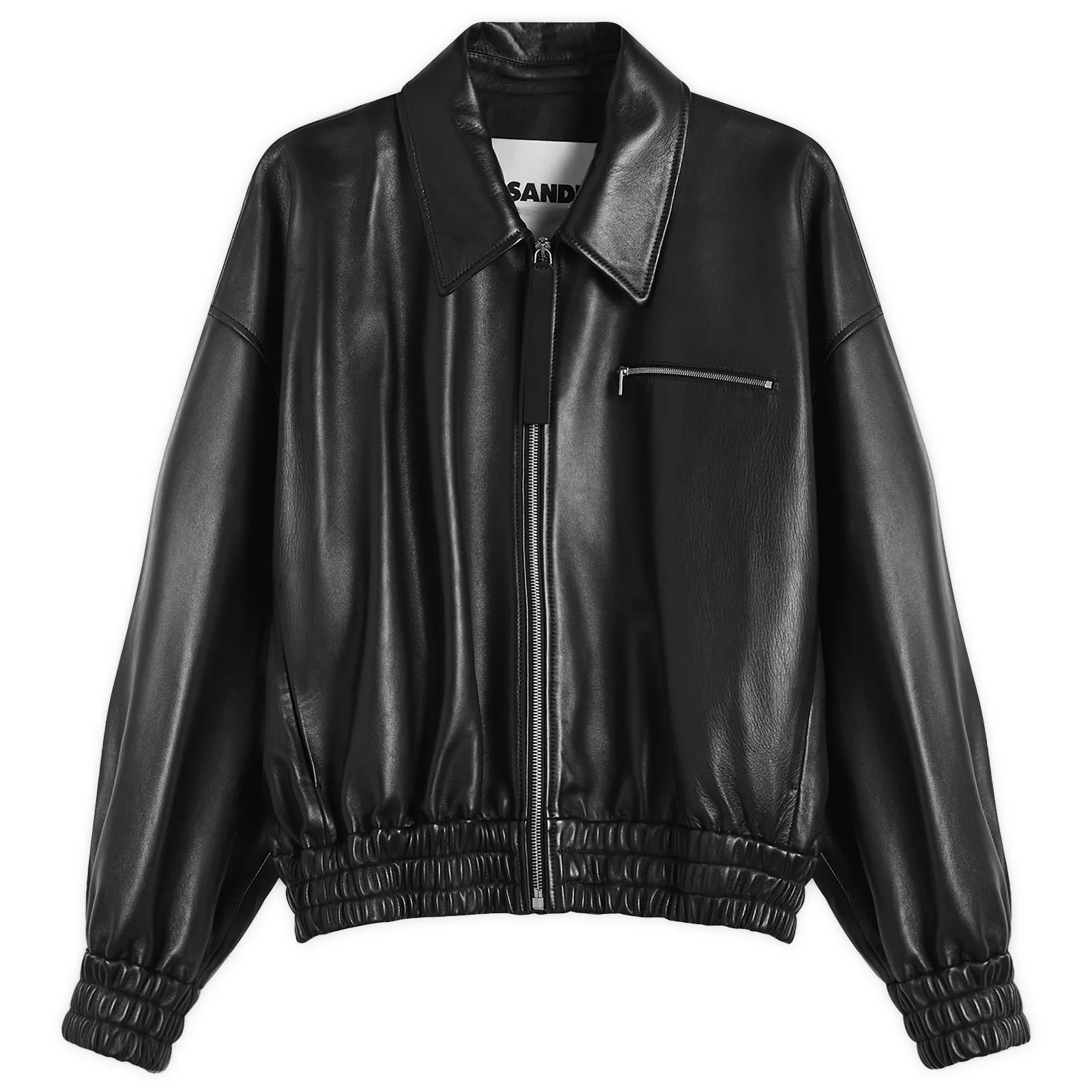 Jil Sander Leather Bomber Jacket