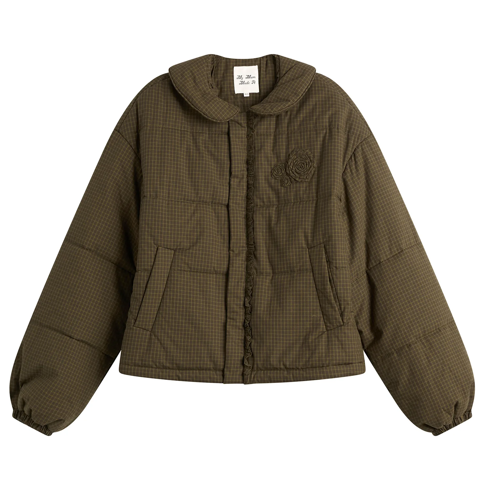 My Mum Made It Rosette Puffer Jacket
