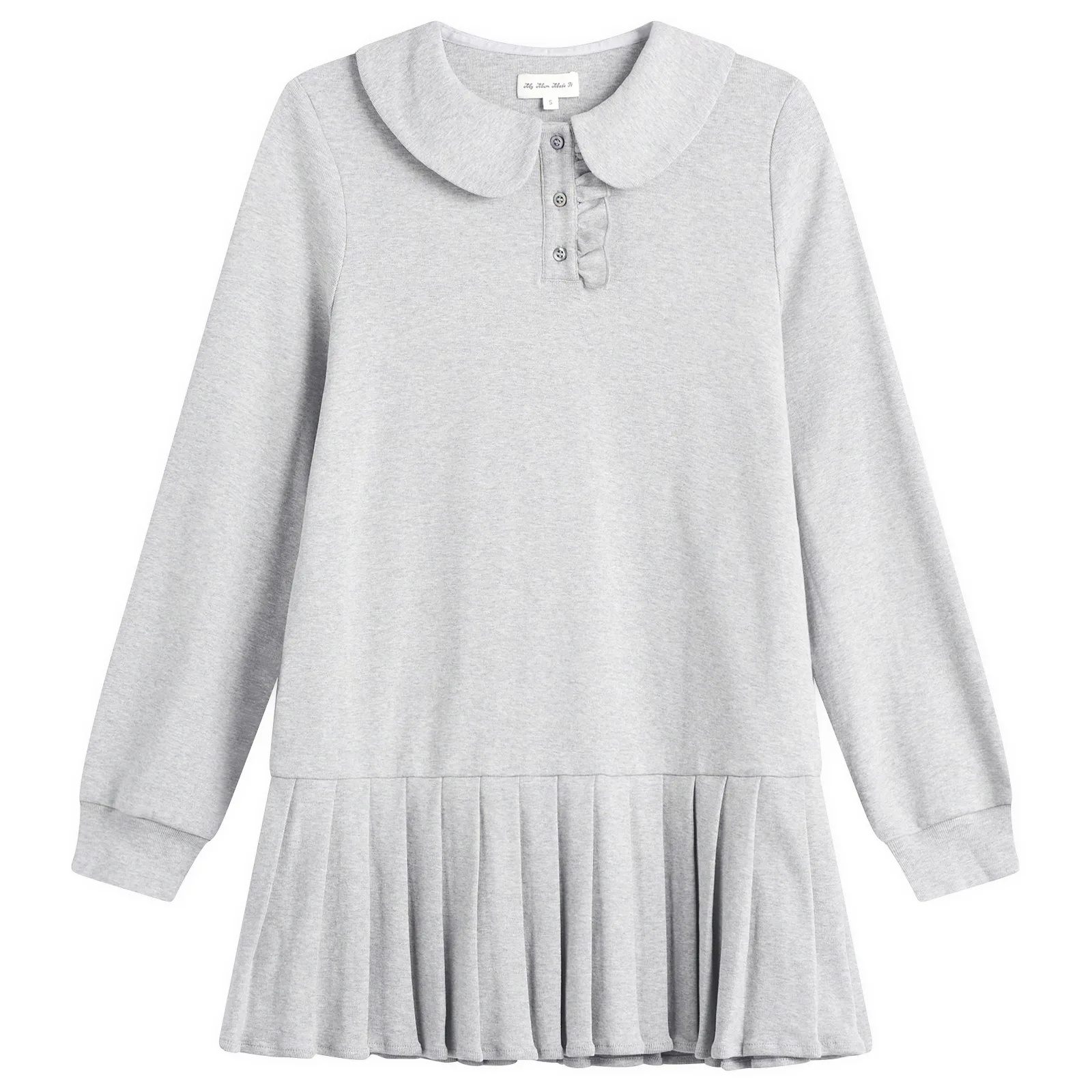 My Mum Made It Polo Mini Long Sleeve Pleat Dress