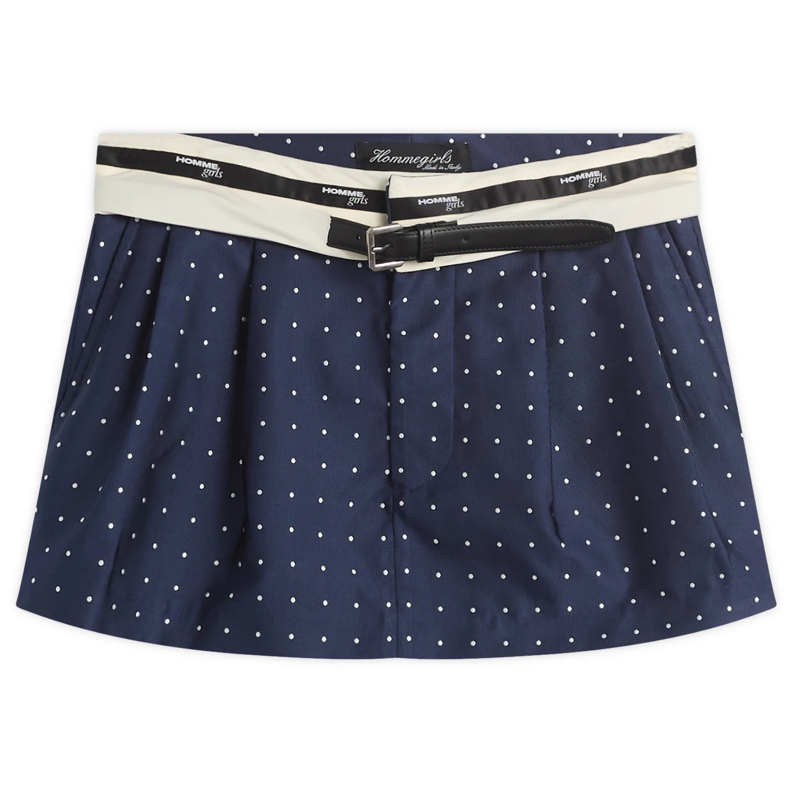 Hommegirls Flip Waist Belt Mini Skirt