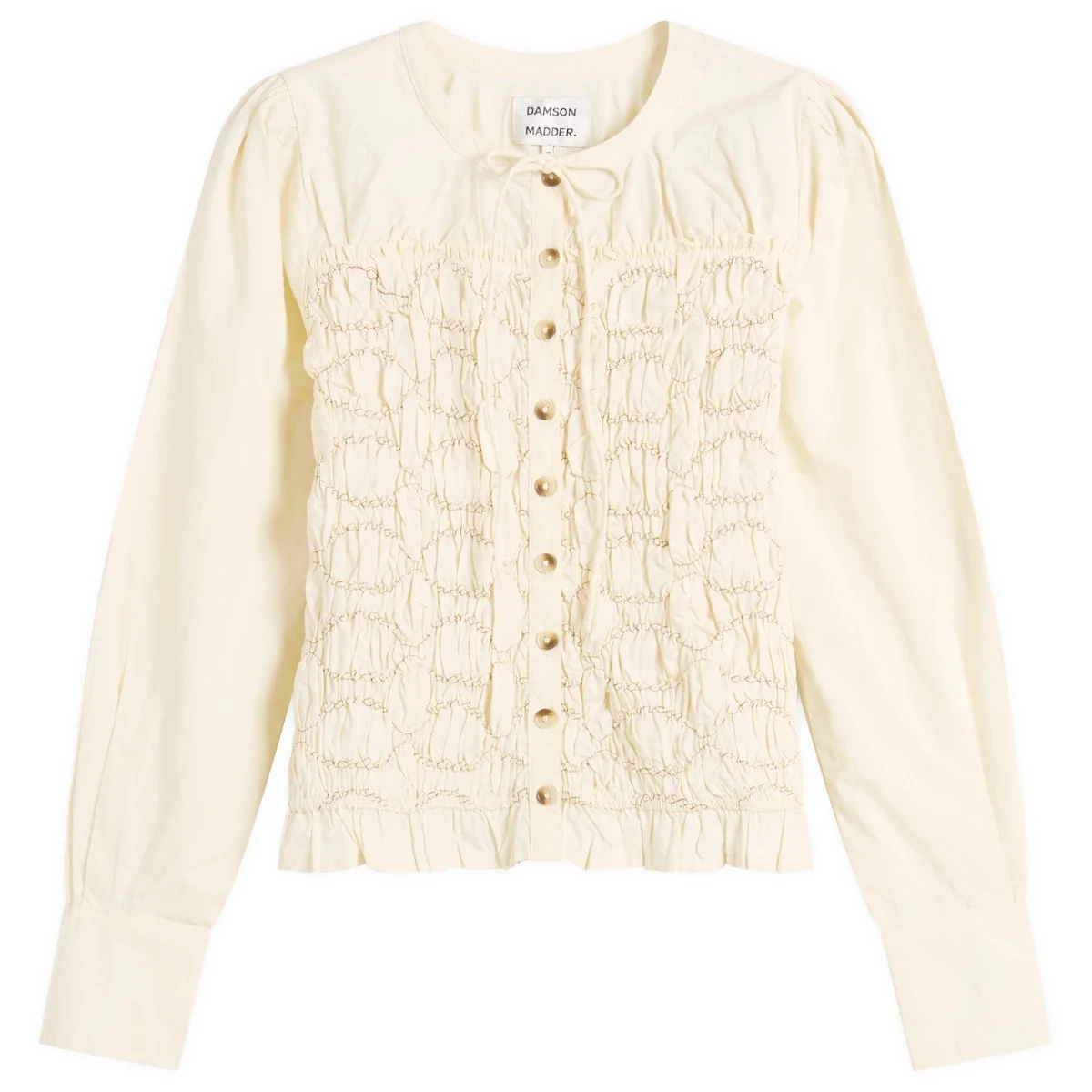 Damson Madder Elliana Smocked Cardigan