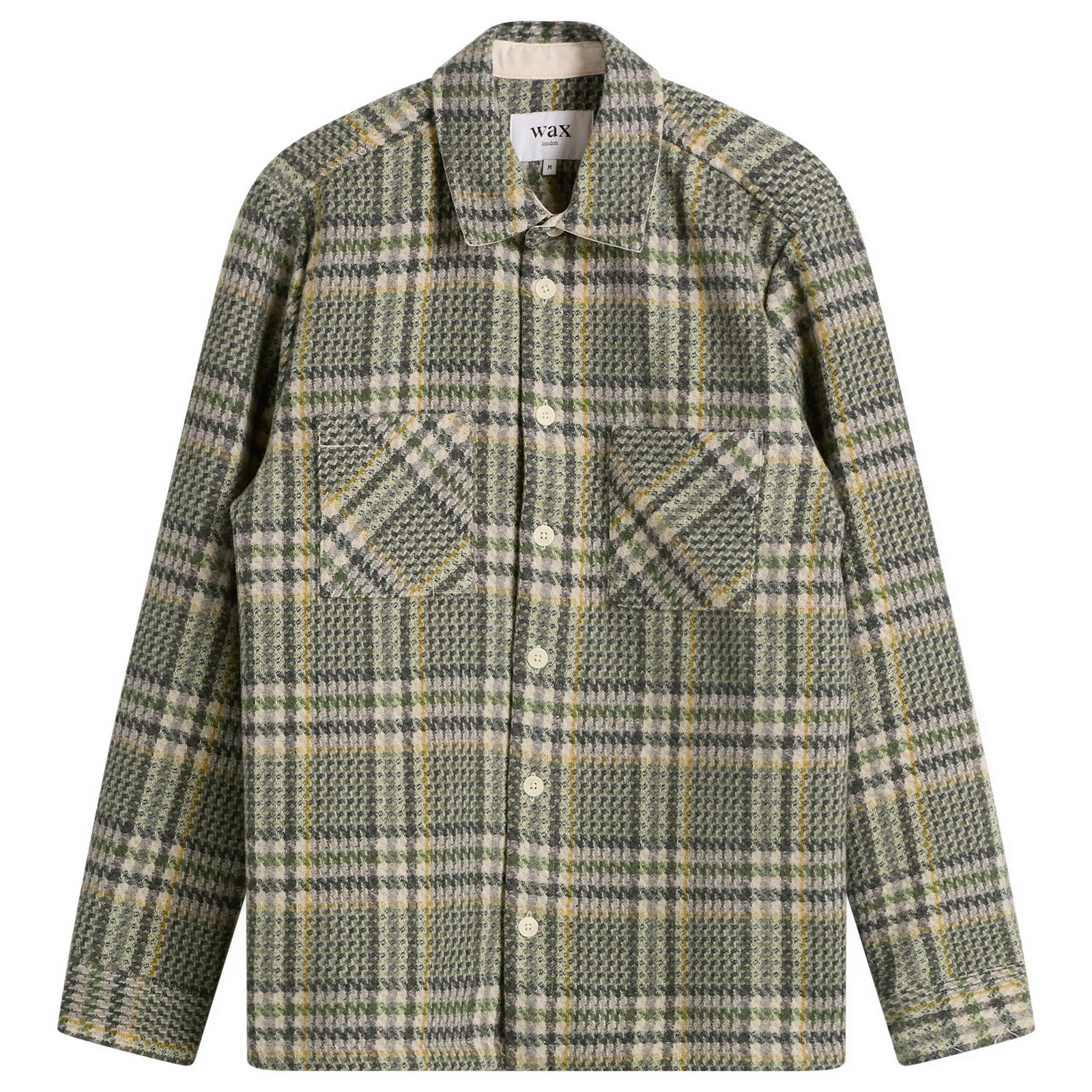 Wax London Whiting Check Wool Blend Overshirt