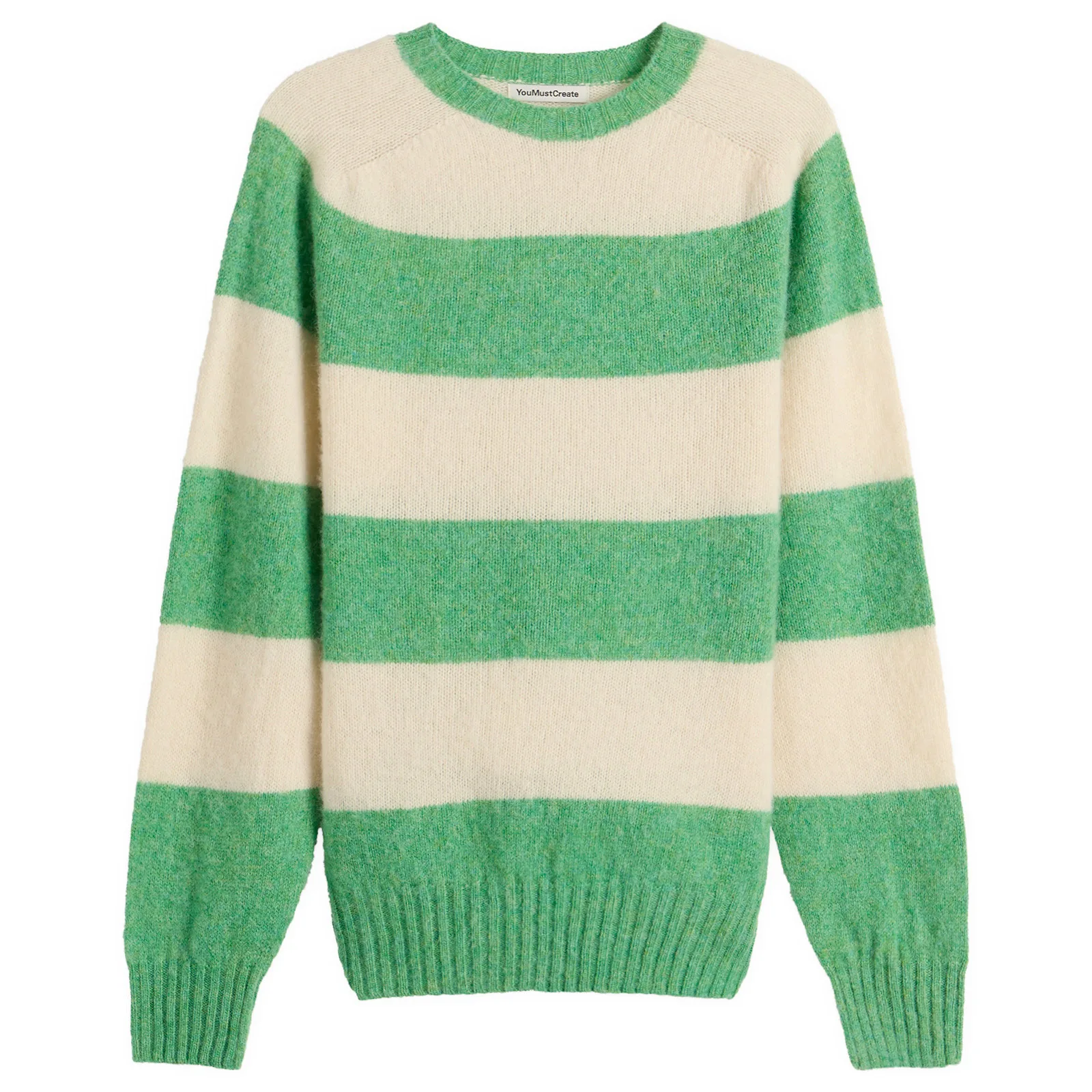 YMC Suedehead Stripe Crew Neck Jumper