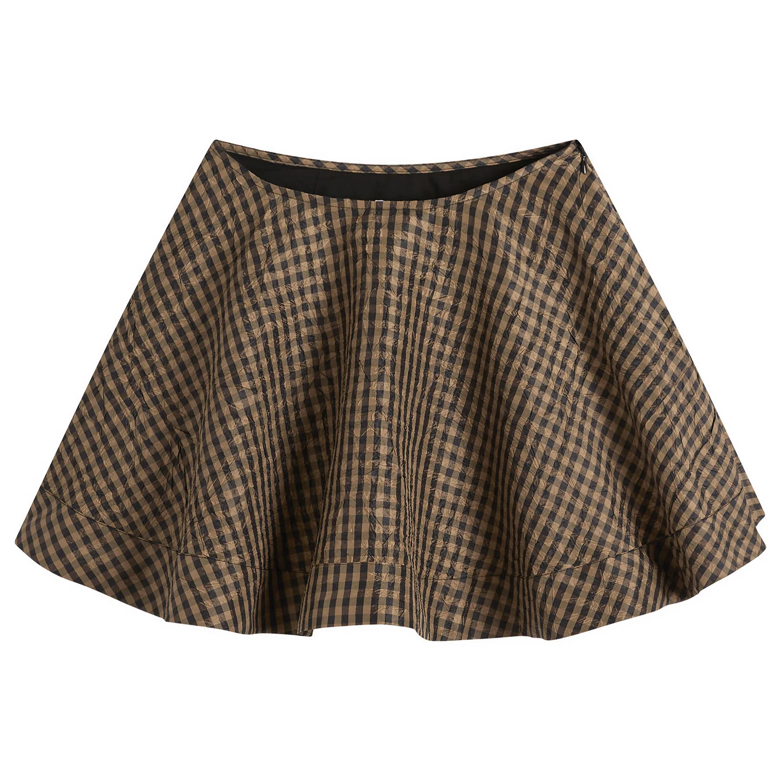 GANNI Check Mini Circle Skirt