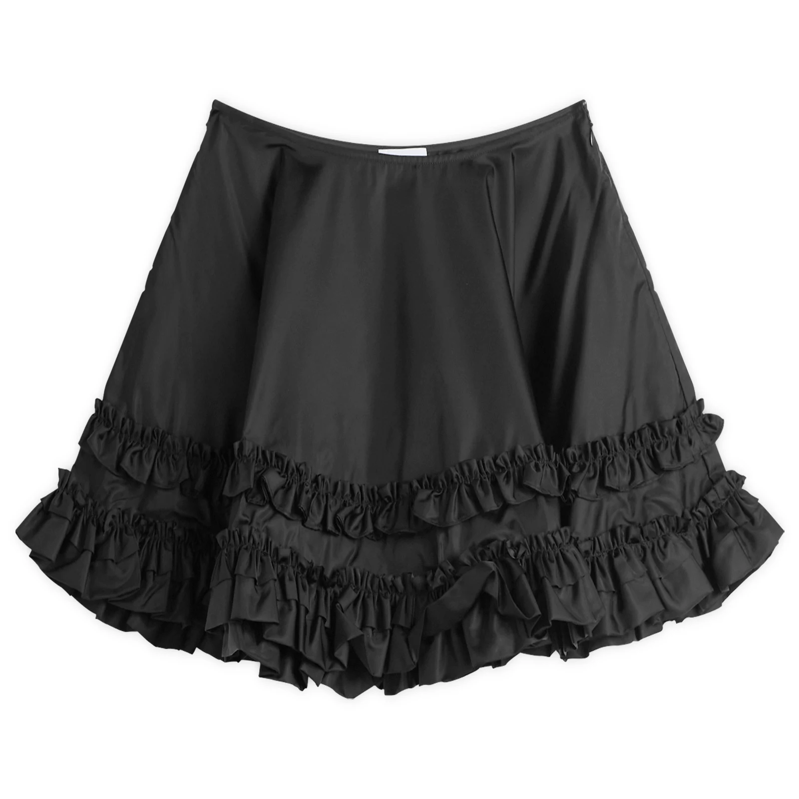 GANNI Duchesse Nylon Mini Frill Circle Skirt