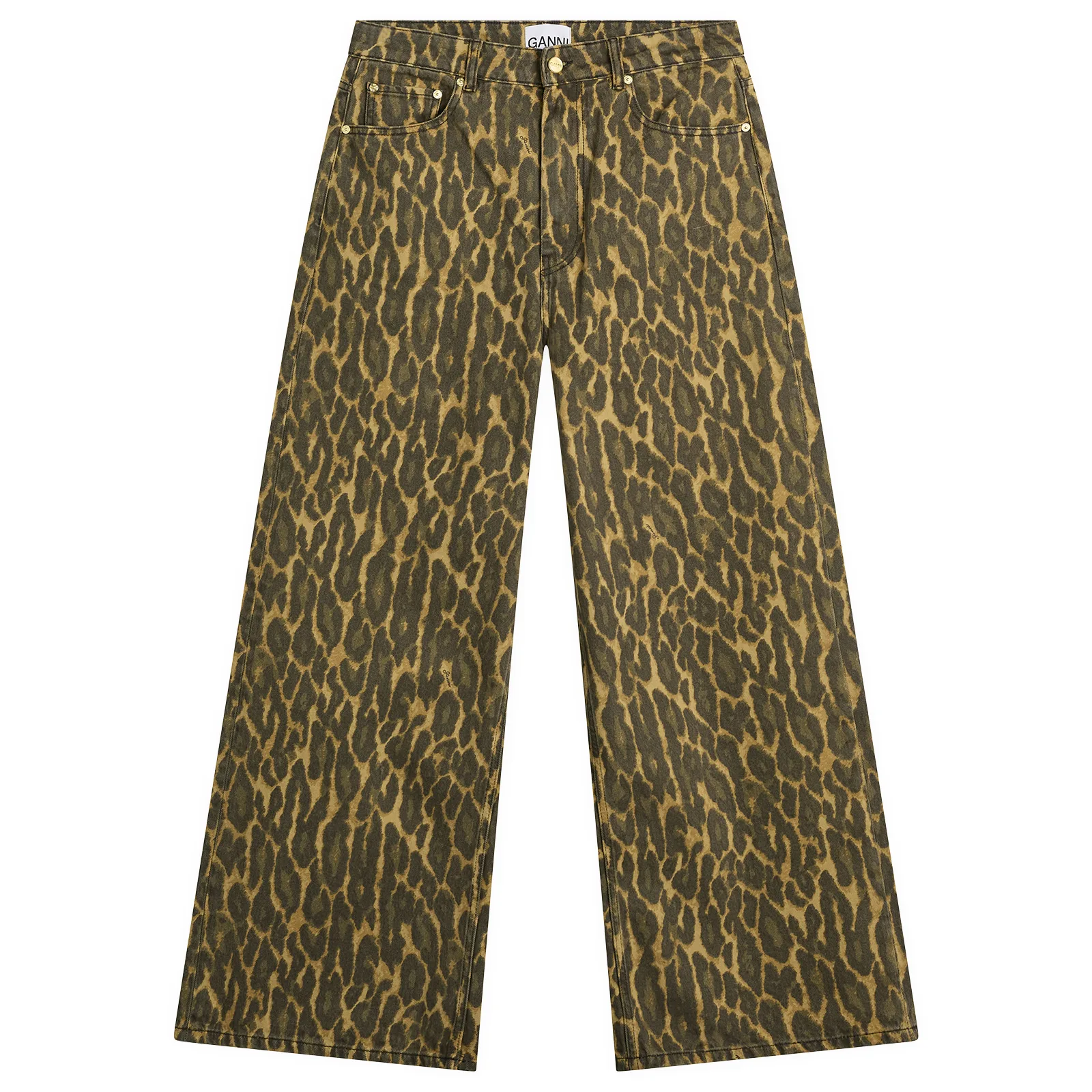 GANNI Print Denim Baggy Jeans