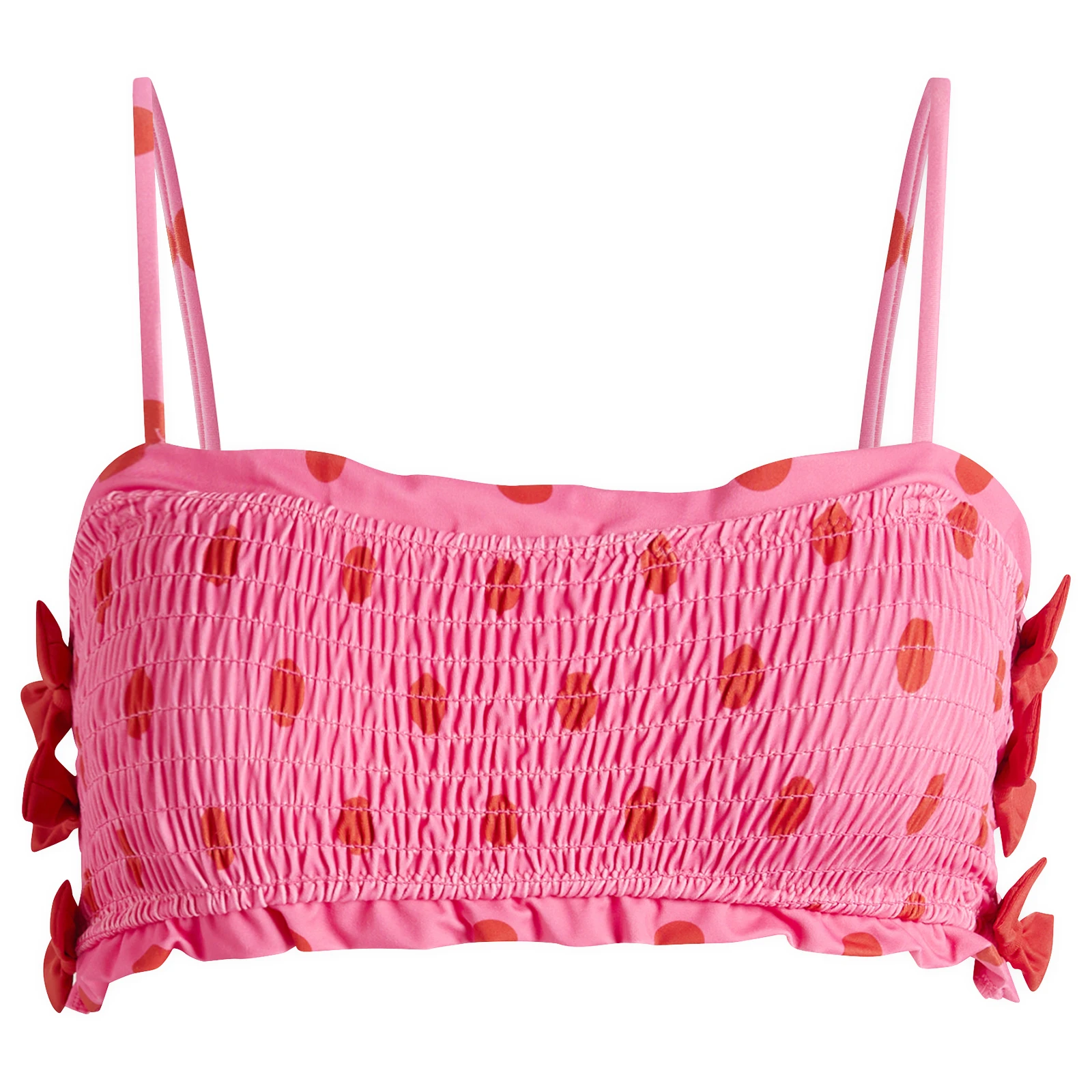 Damson Madder Shirred Bow Bikini Top