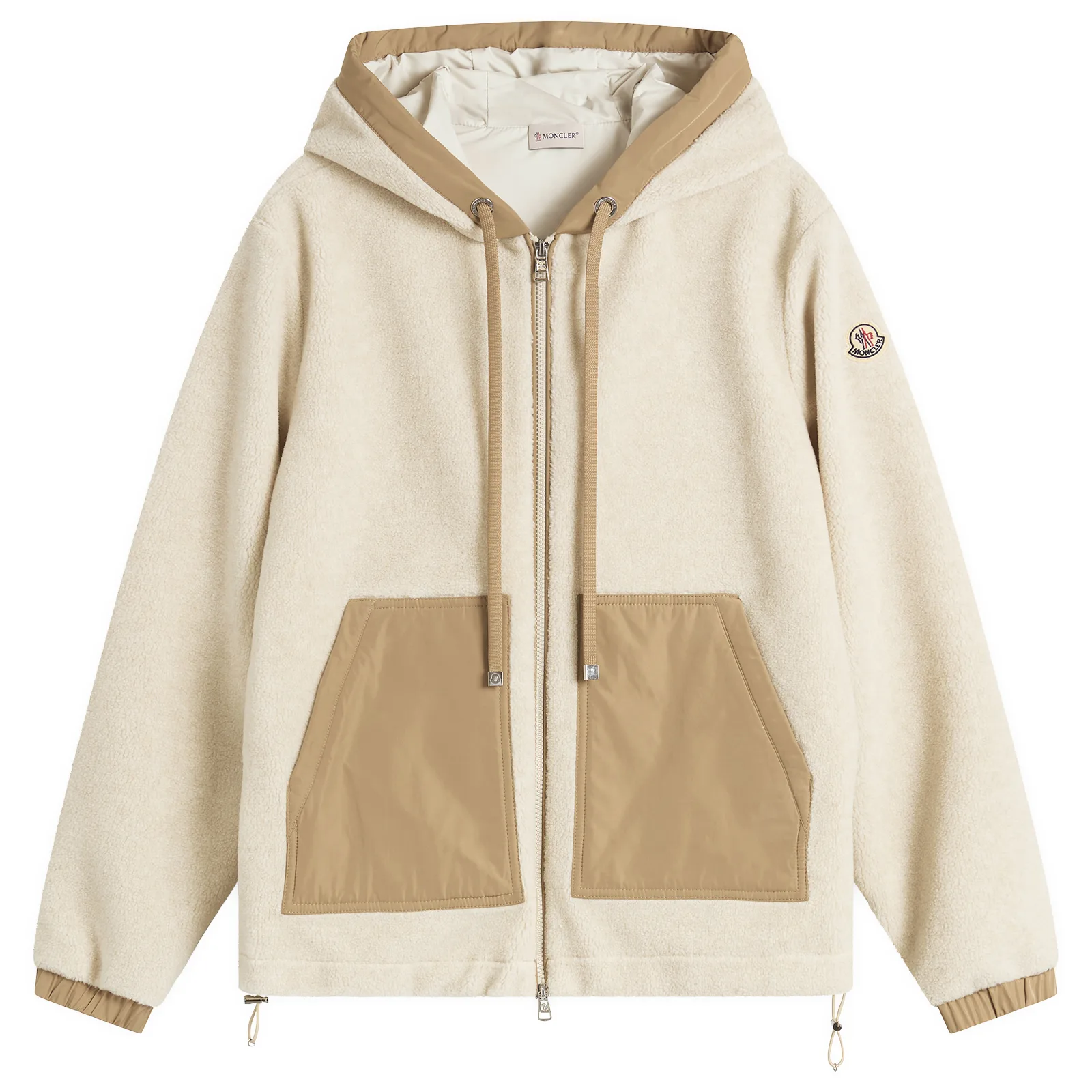 Moncler Teddy Fleece Zip Up Hooded Fleece