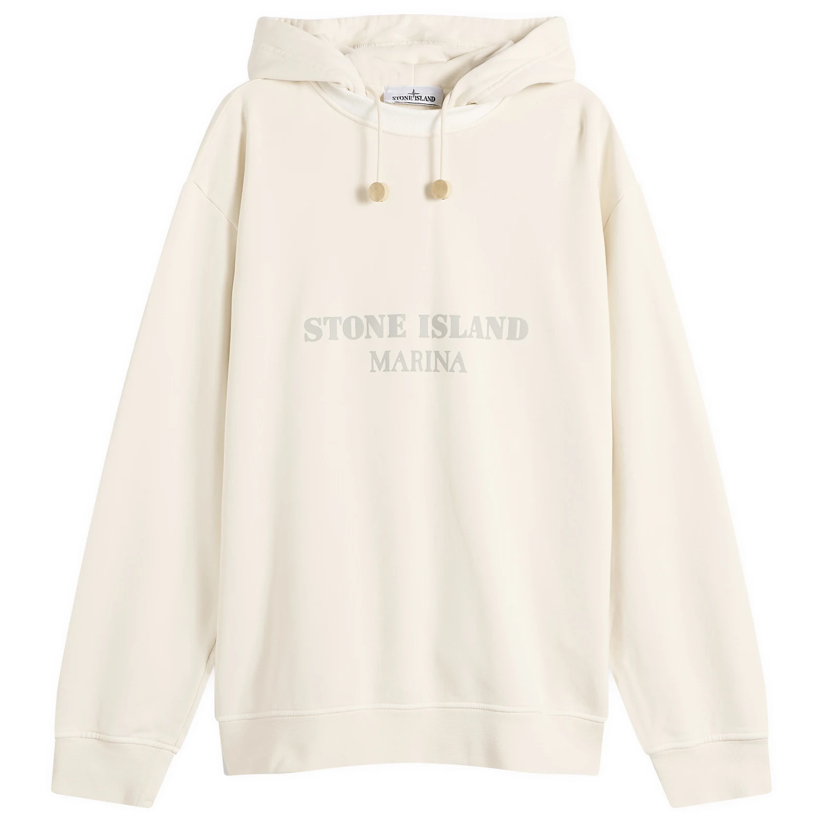 Stone Island Marina Garment Dyed Logo Hoodie