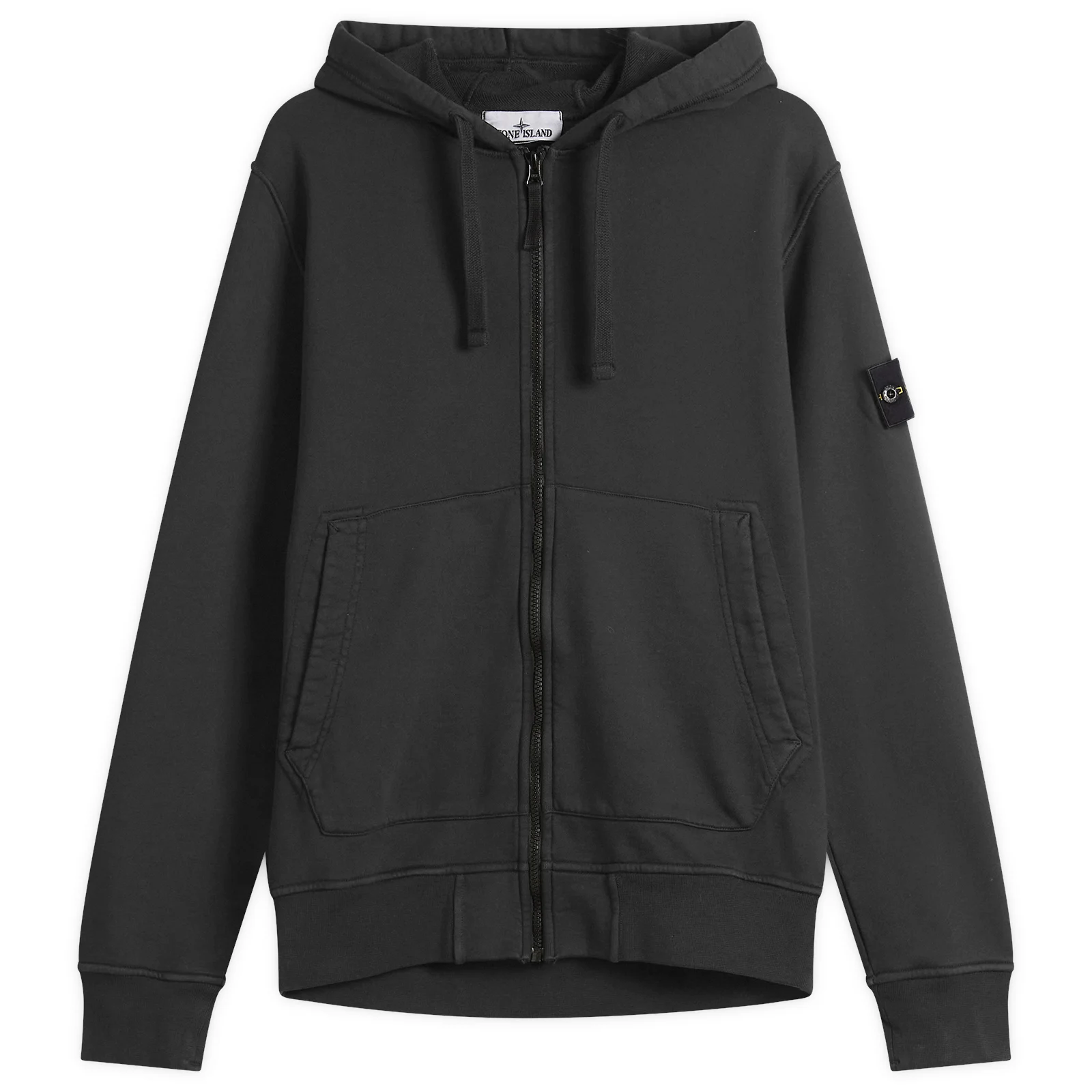 Stone Island Garment Dyed Zip Hoodie